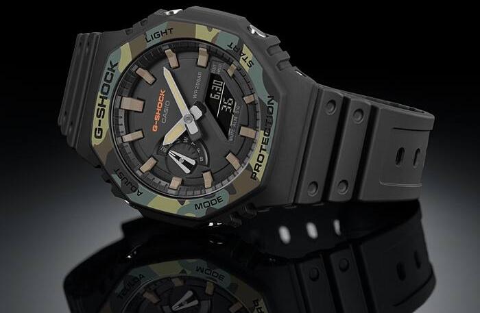 zegarek G-SHOCK GA-2100SU-1AER Octagon Camouflage CasiOak Carbon Core Guard G-SHOCK Original mineralne - miniatura 9