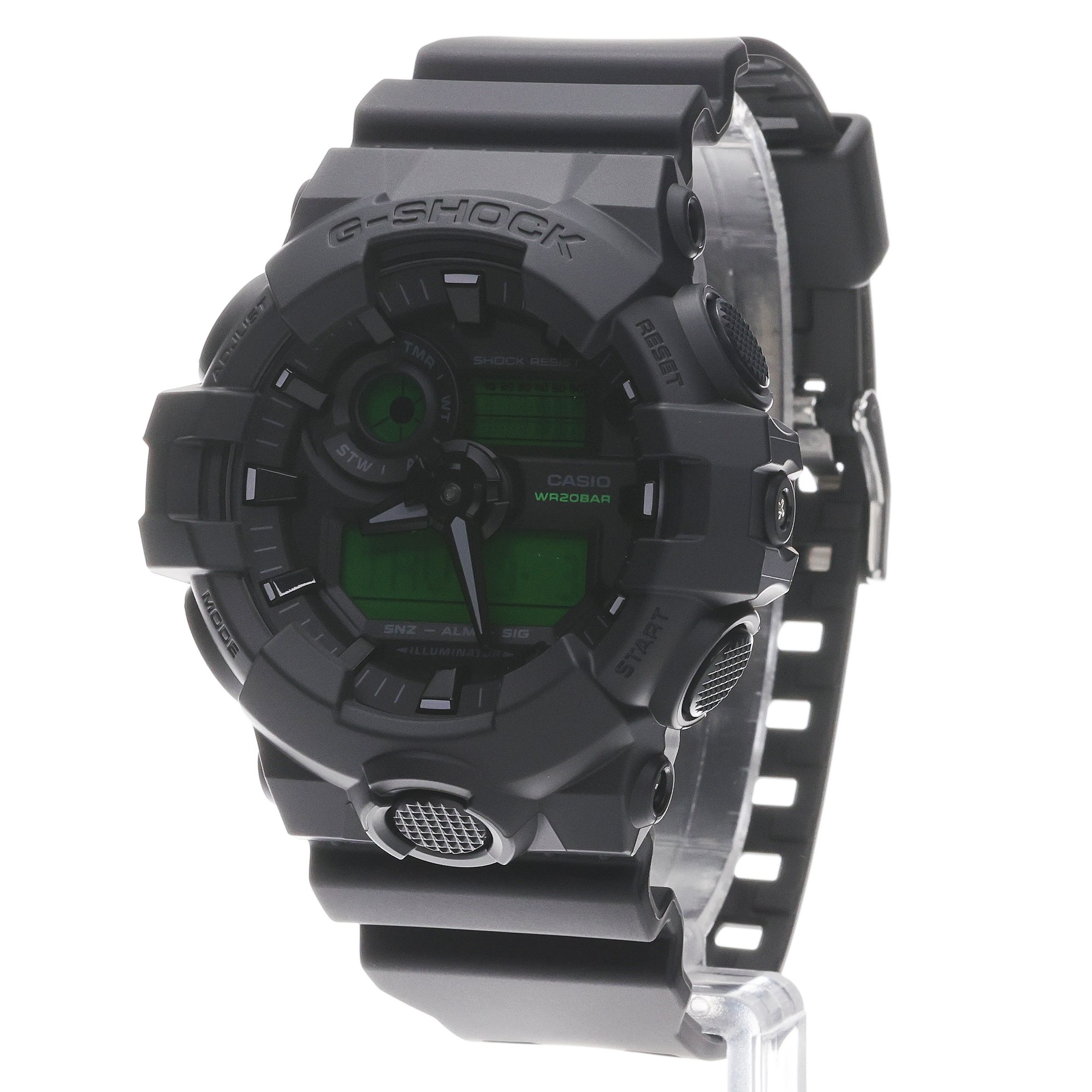 zegarek G-SHOCK GA-700BEG-1AER Black And Electro Green G-SHOCK Original mineralne - miniatura 2