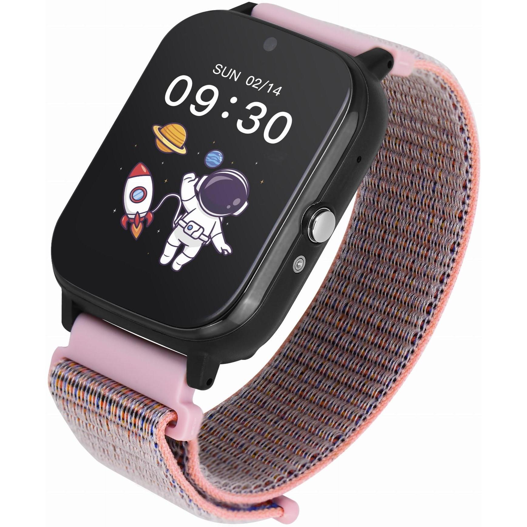 zegarek Garett 5904238484999 kwarcowy dla dziewczynki Dla dzieci Smartwatch Garett Kids Tech 4G Różowy Velcro - miniatura 5