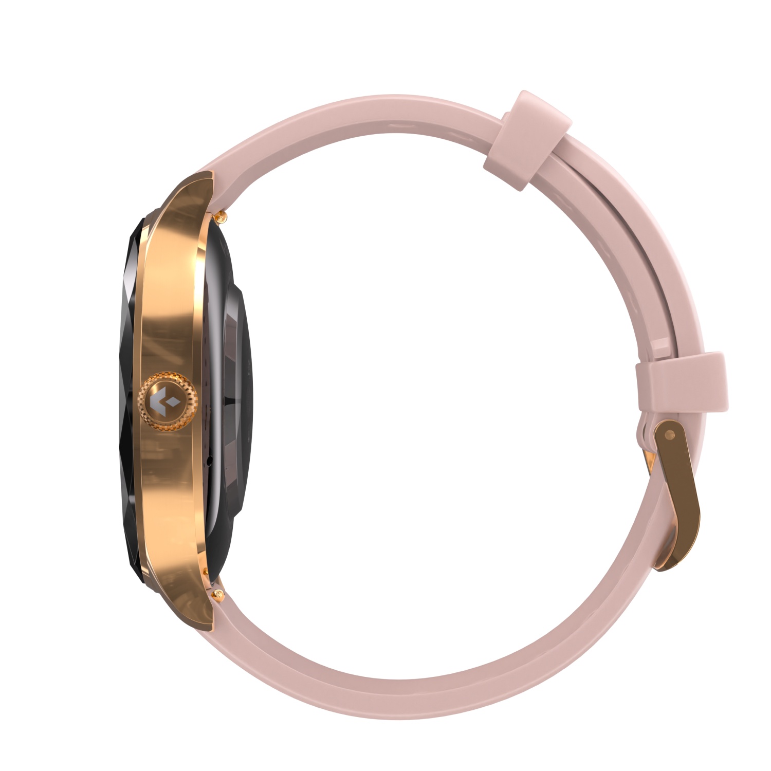 zegarek Garett 5904238486115 Smartwatch Garett Viva Różowe Złoto Stalowy + Pasek damski z krokomierz Smartwatch