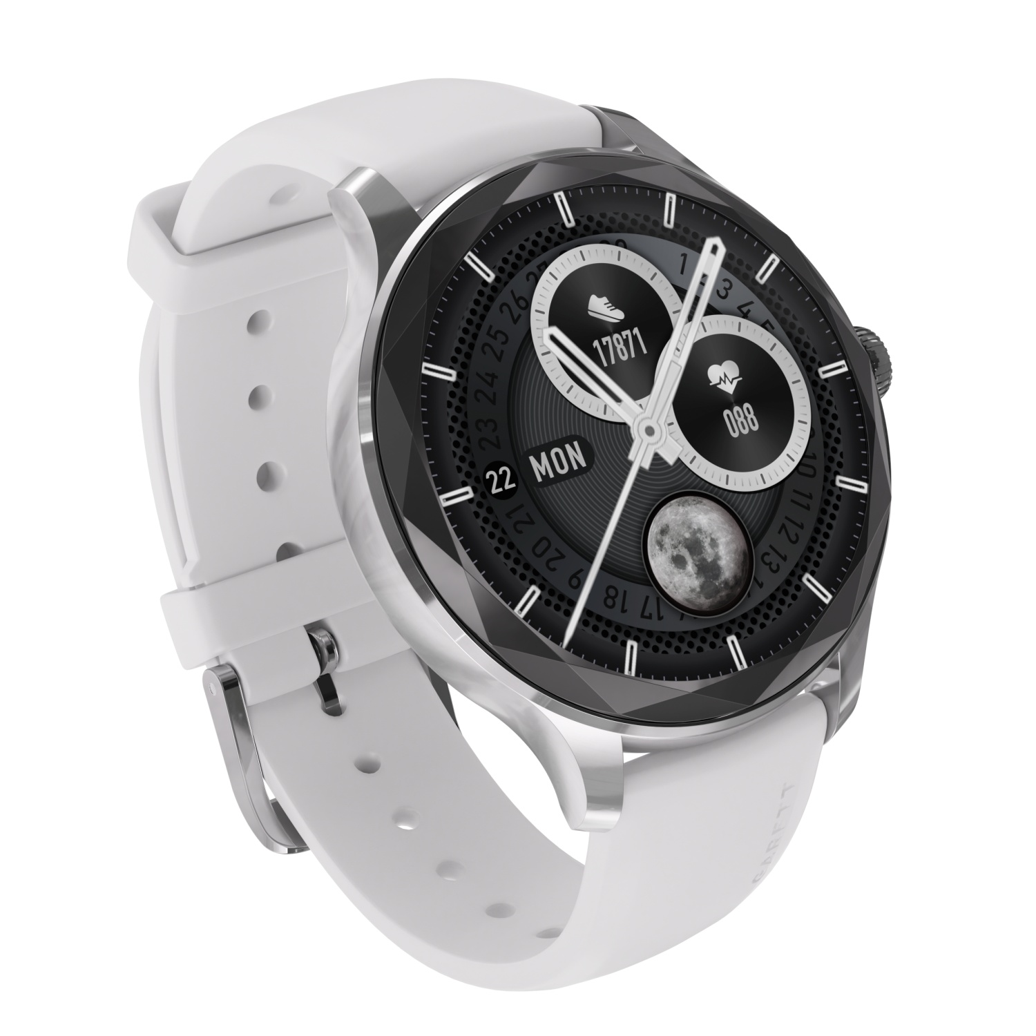 zegarek Garett 5904238486122 kwarcowy damski Smartwatch Smartwatch Garett Viva Srebrny Stalowy + Pasek