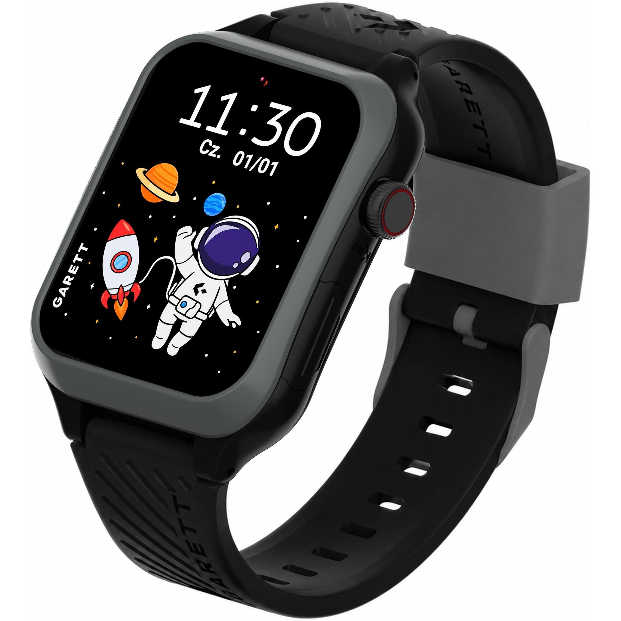 zegarek Garett 5904238487266-PAY Smartwatch Garett Kids Essa 2 AI 4G Czarny zestaw z Paskiem Garett Pay dla dzieci z gps Dla dzieci