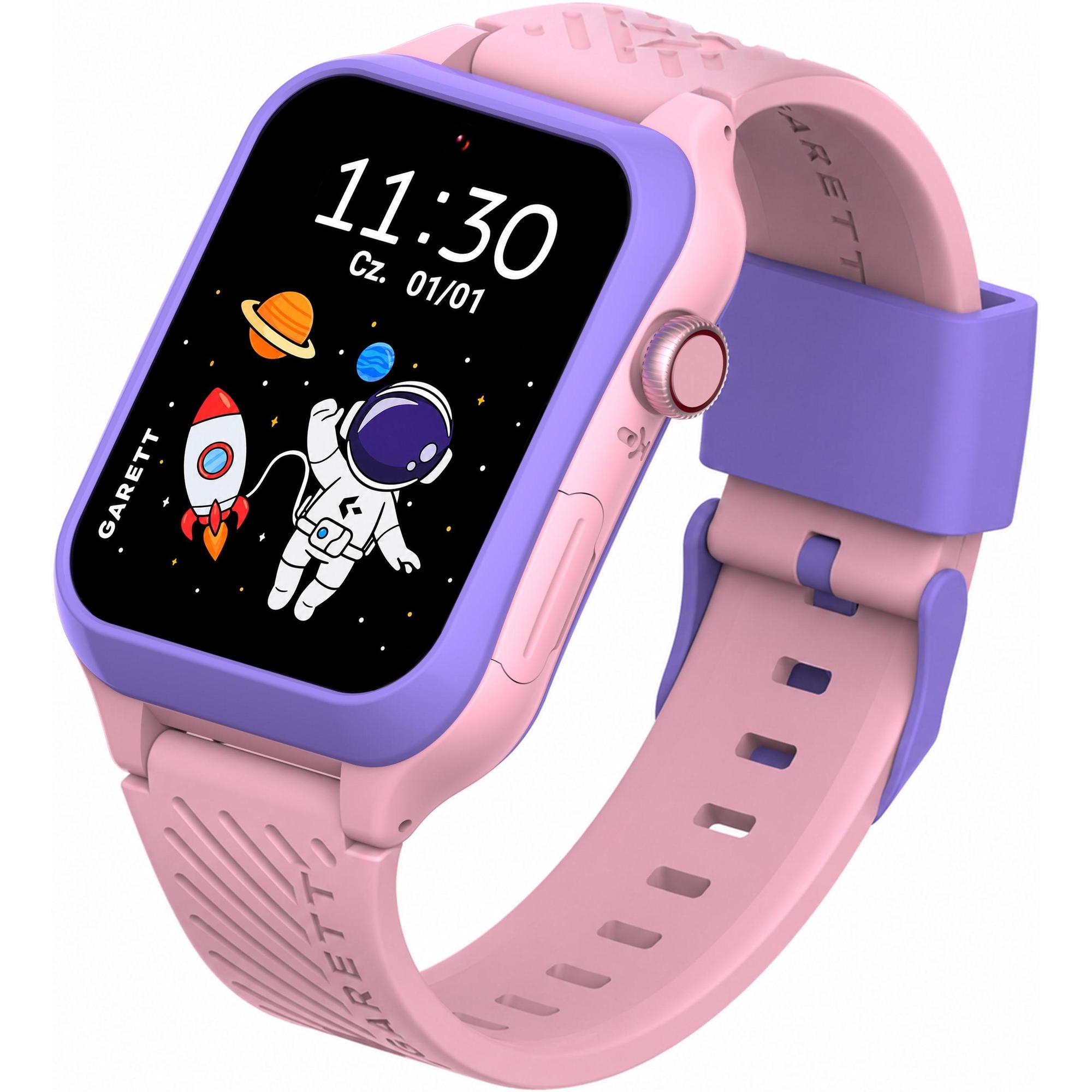 zegarek Garett 5904238487280-PAY Smartwatch Garett Kids Essa 2 AI 4G Różowy Smartwatch Garett Kids Essa 2 AI 4G Różowy zestaw z Paski dla dzieci z gps Dla dzieci