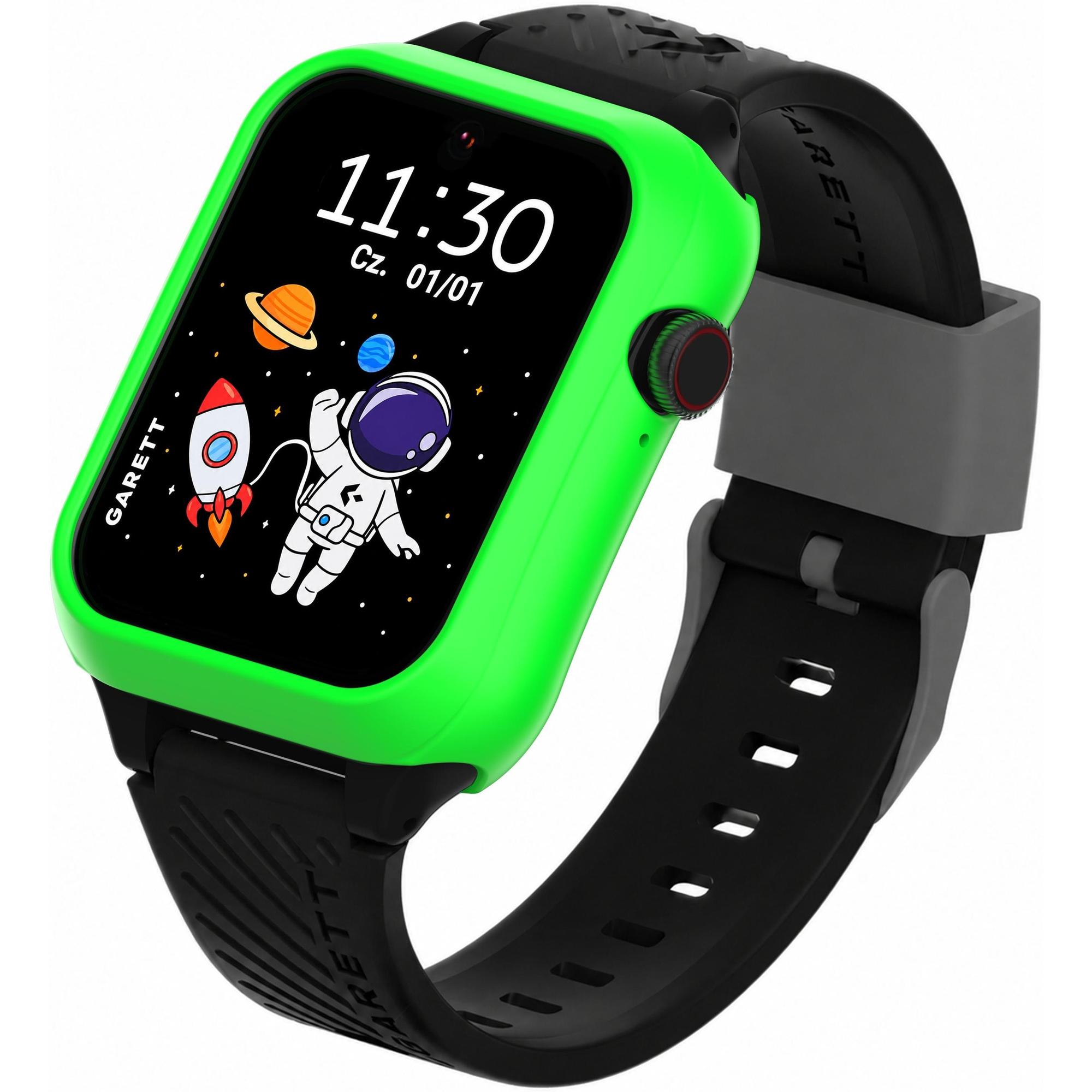 zegarek Garett 5904238487327-PAY Smartwatch Garett Kids Essa 2 AI 4G Czarny zestaw z Paskiem Garett Pay i Obudową dla dzieci z gps Dla dzieci
