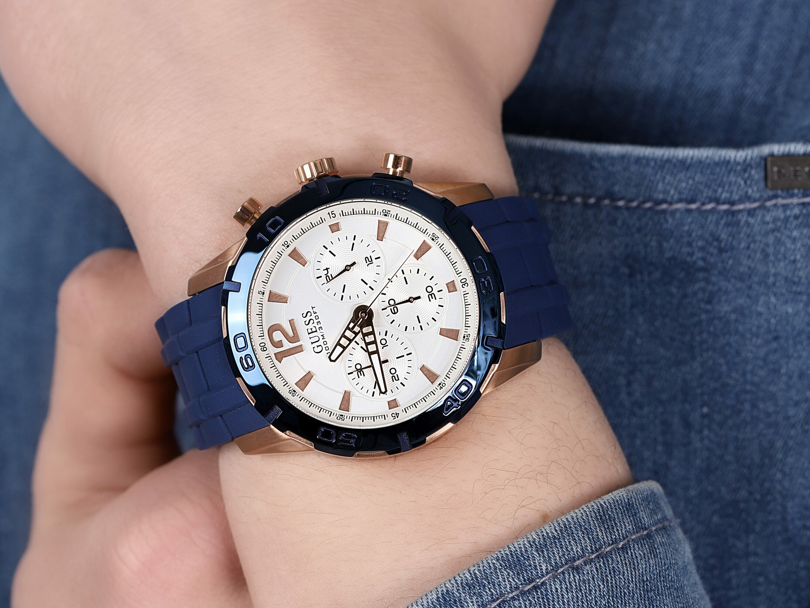 zegarek Guess W0864G5 męski z chronograf Pasek