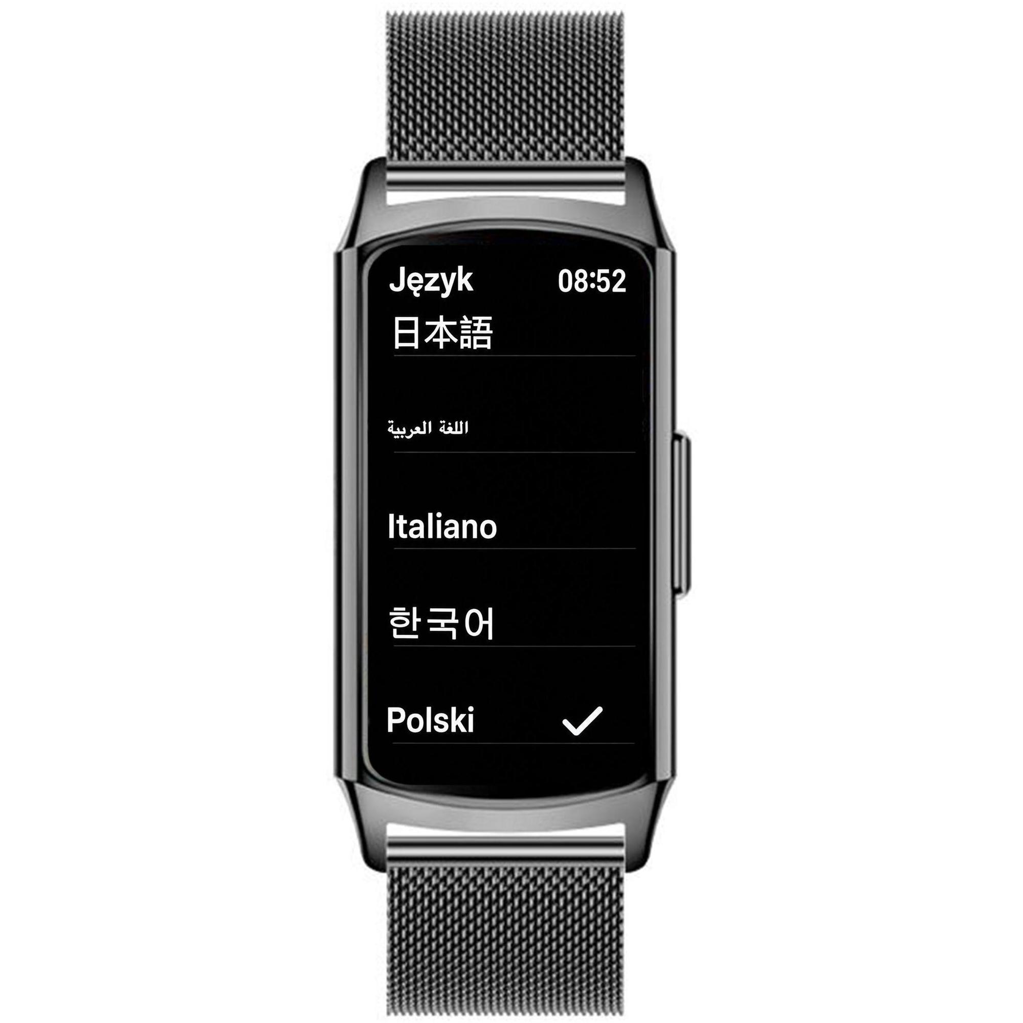 zegarek Hagen HB3514144 kwarcowy męski Smartwatch HB35 Czarna Bransoleta
