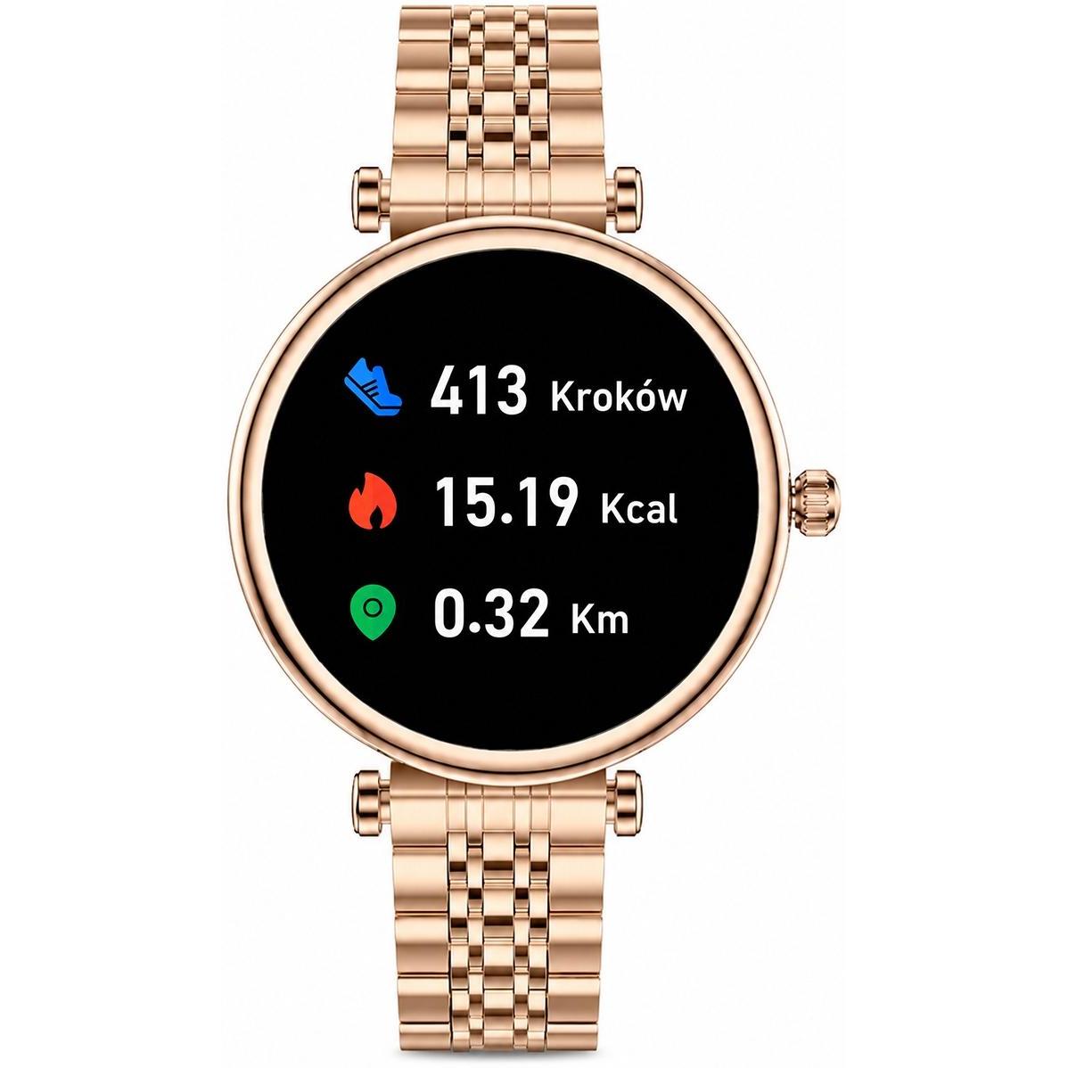 zegarek Hagen HB402105321210-SET kwarcowy damski Smartwatch HB40 Biały + Pasek i Bransoleta