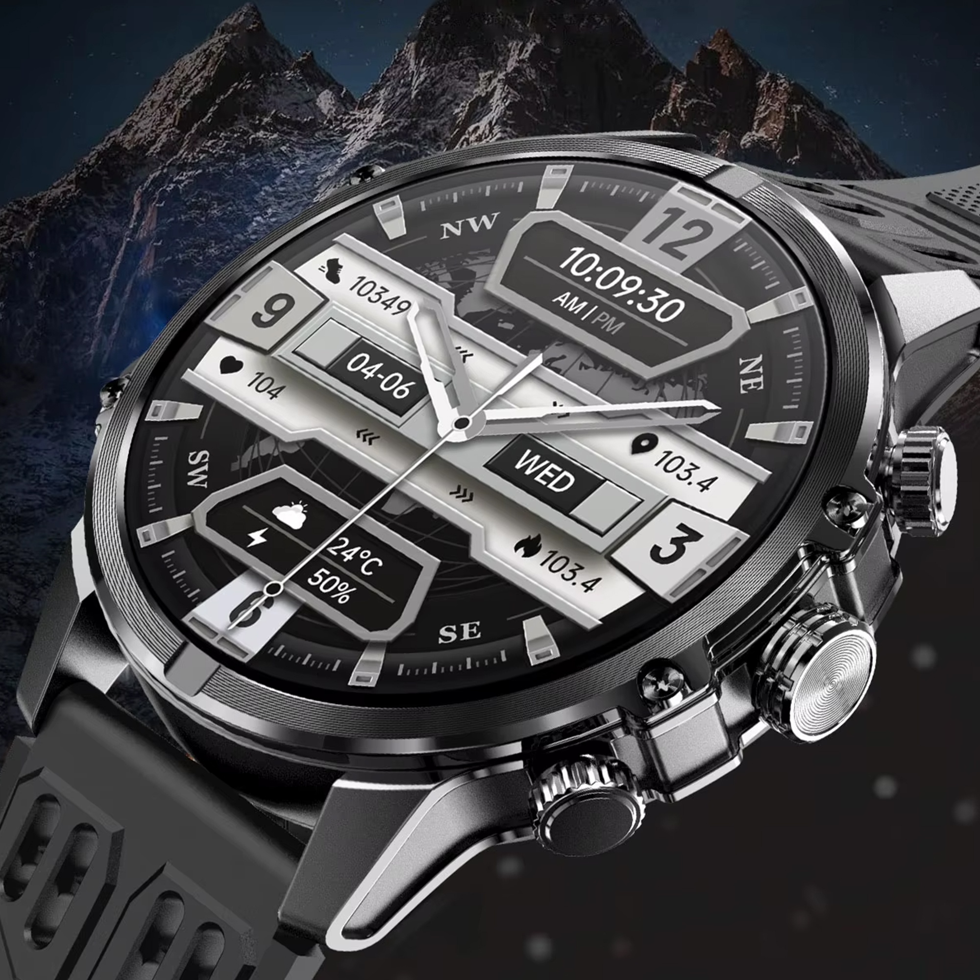 zegarek Hagen HB4514134 czarny Smartwatch - miniatura 9
