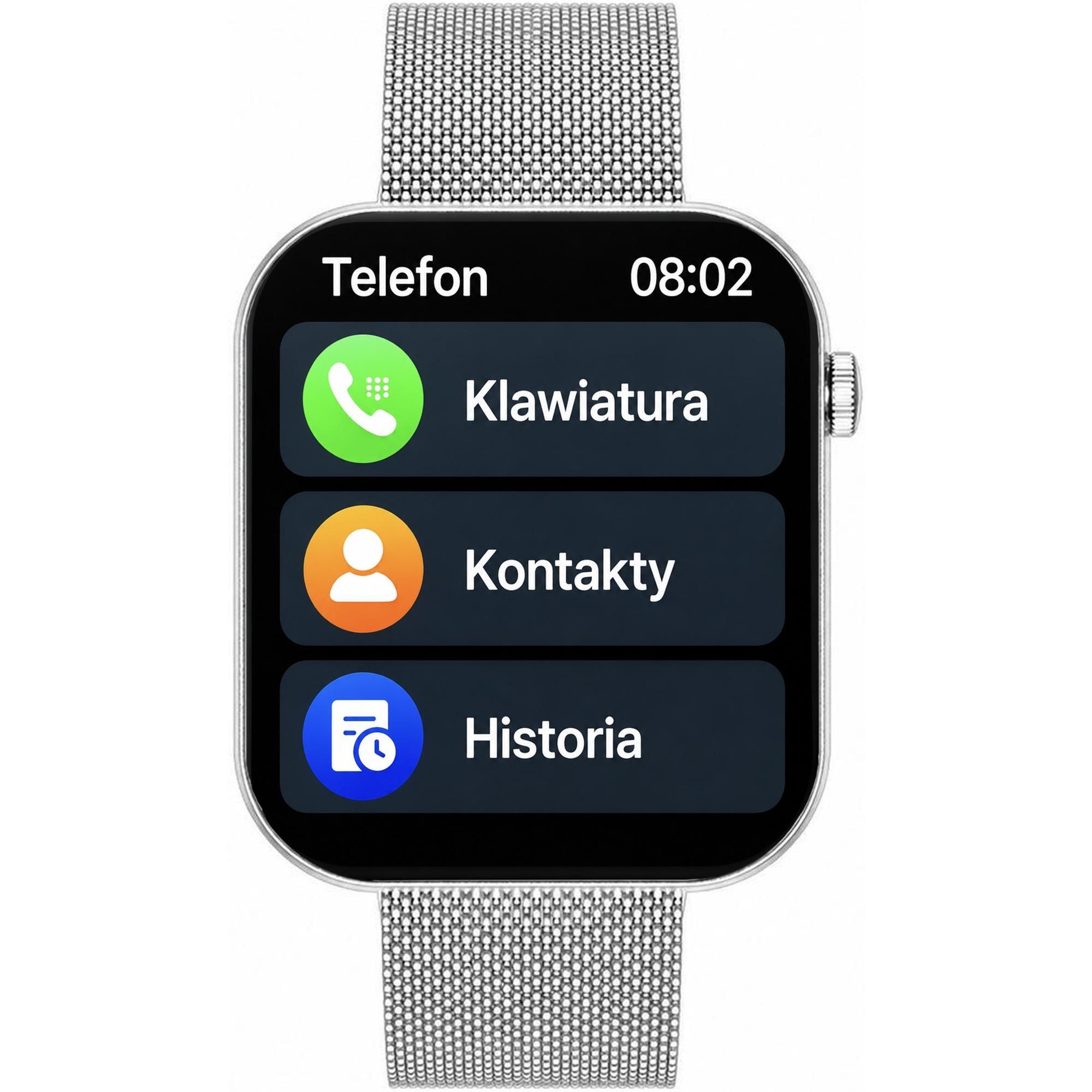 zegarek Hagen HB511111411534-SET HB51 Srebrny zestaw z Paskiem Smartwatch z tworzywa sztucznego - miniatura 11