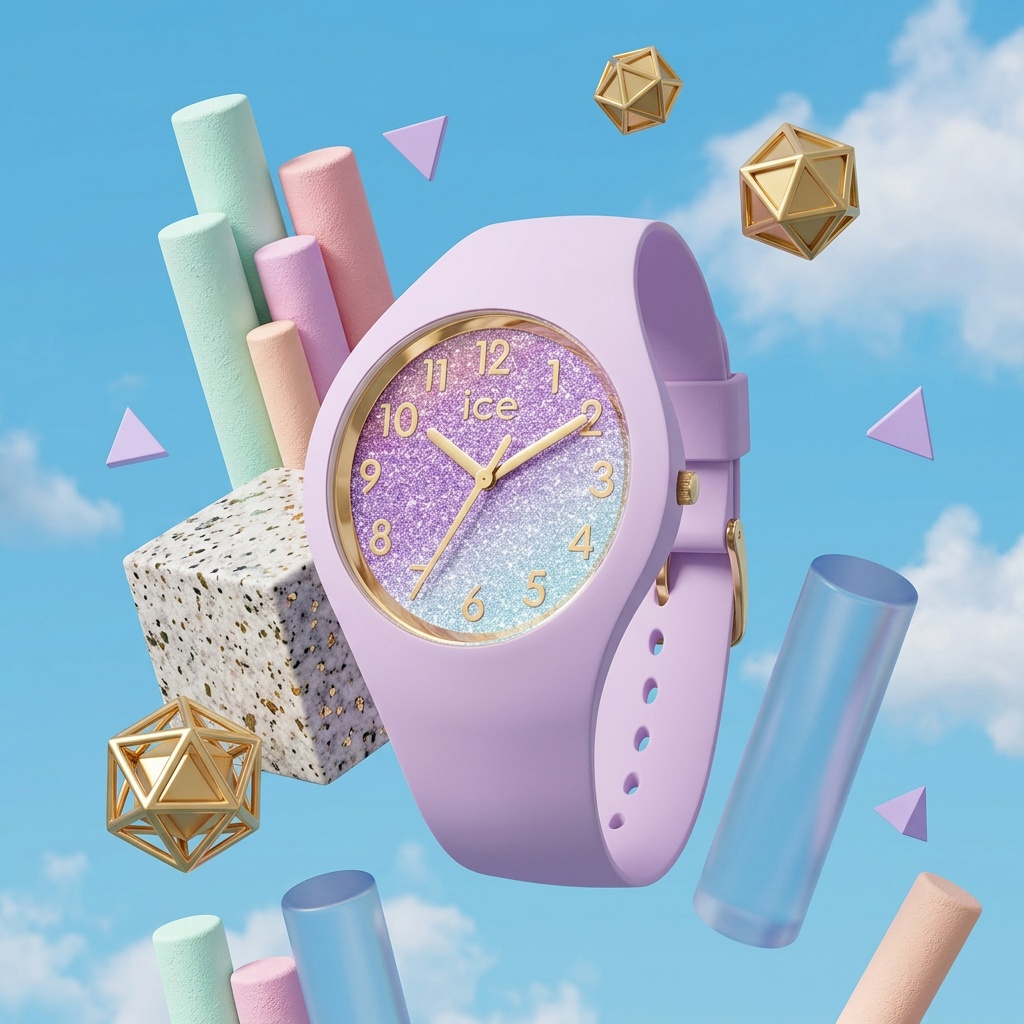 zegarek ICE Watch ICE022570 kwarcowy damski ICE-Glitter ICE Glitter - Lilac Cosmic rozm S
