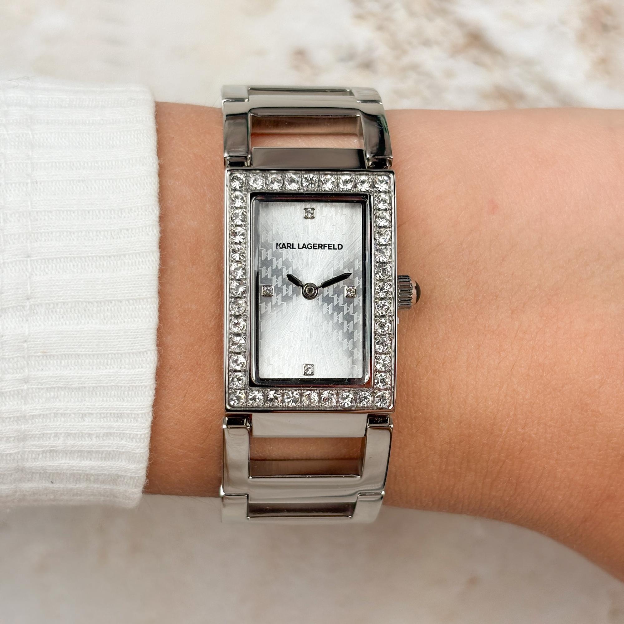 zegarek Karl Lagerfeld R0553103504 srebrny Damskie