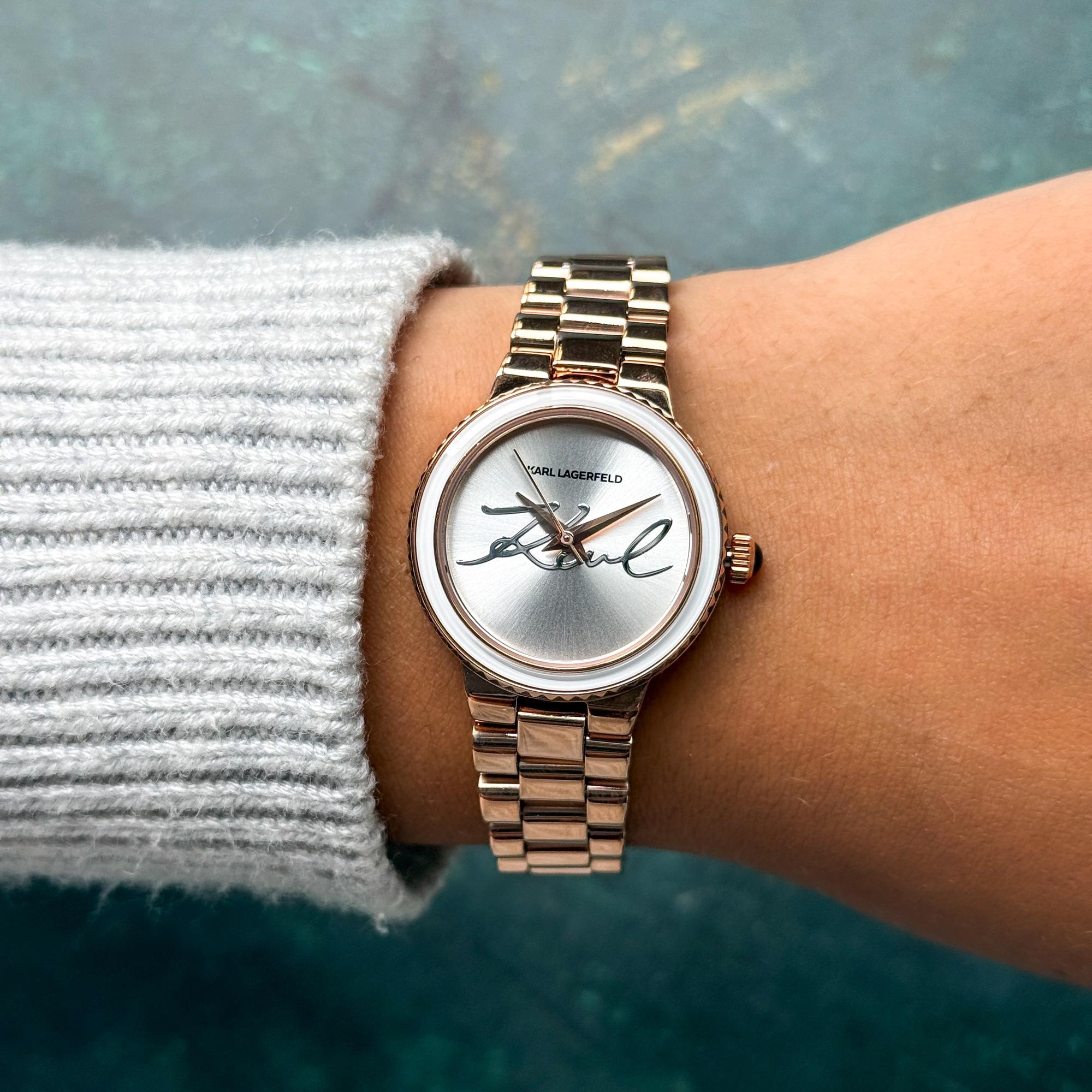 zegarek Karl Lagerfeld R0553104507 różowe złoto Damskie