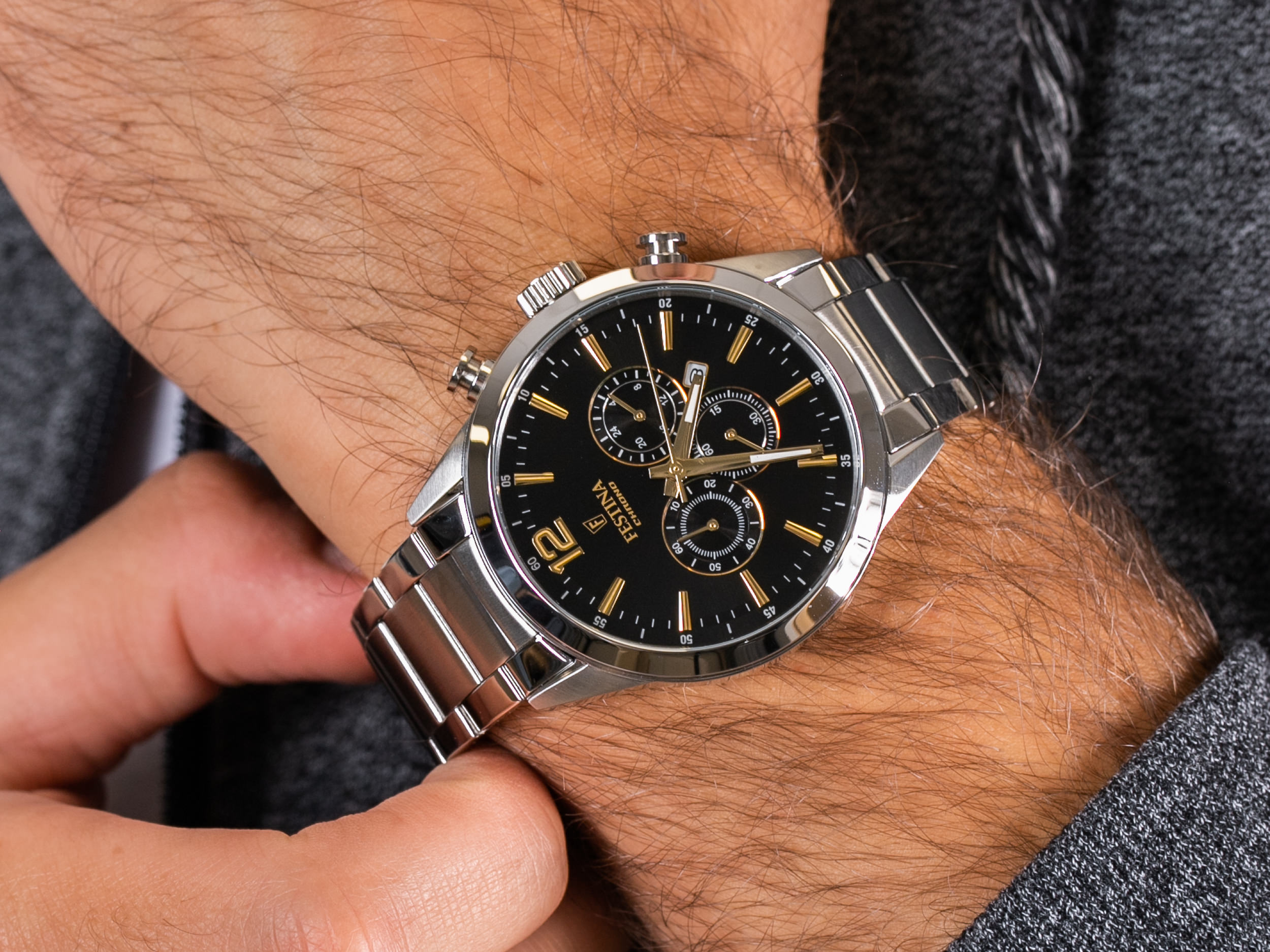 Festina F20343-4 Timeless Chronograph zegarek klasyczny Chronograf - miniatura 2