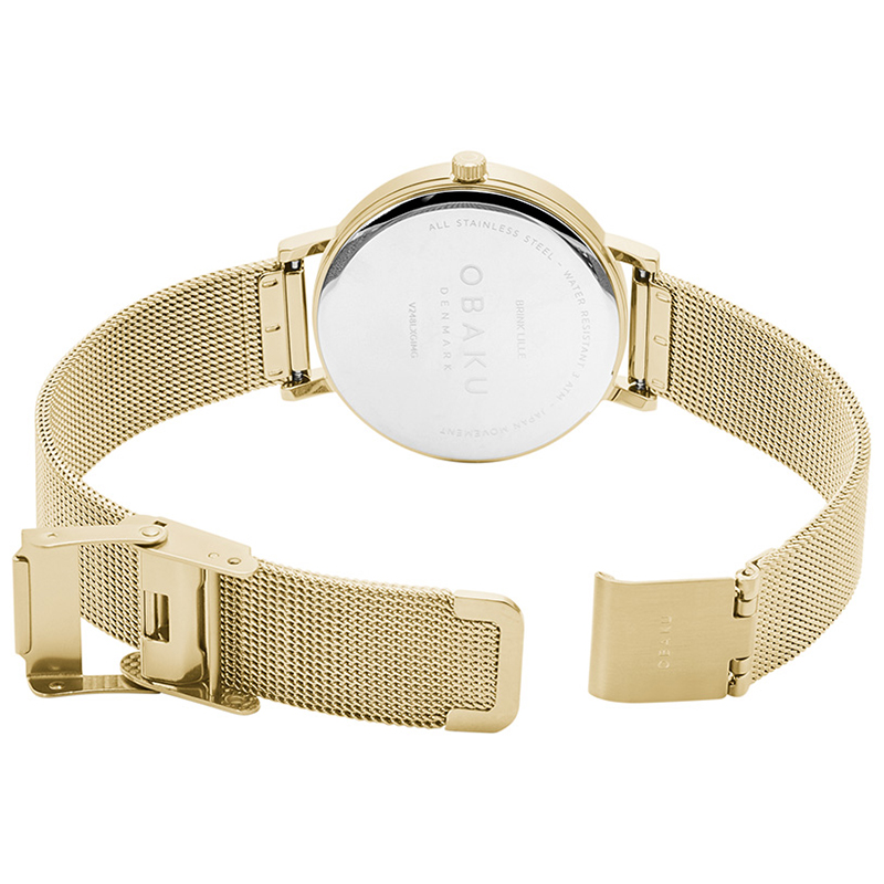 Obaku Denmark V248LXGIMG zegarek złoty klasyczny Slim bransoleta - miniatura 9
