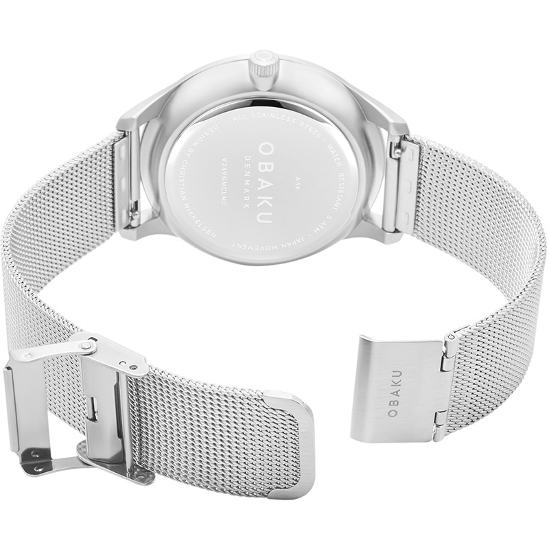 Obaku Denmark V249GMCLMC zegarek srebrny klasyczny Slim bransoleta - miniatura 8