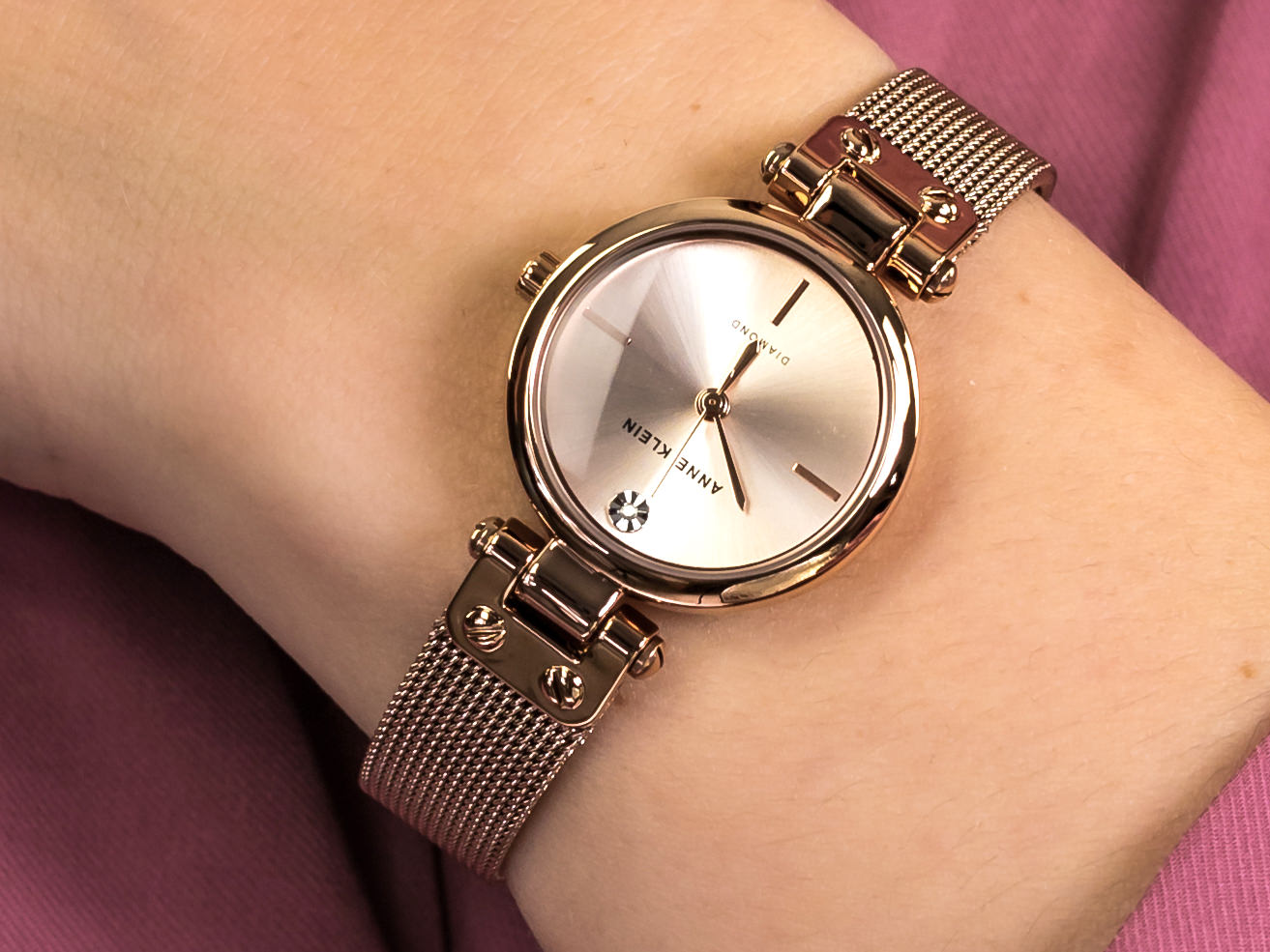 Anne Klein AK-3002RGRG zegarek klasyczny Bransoleta