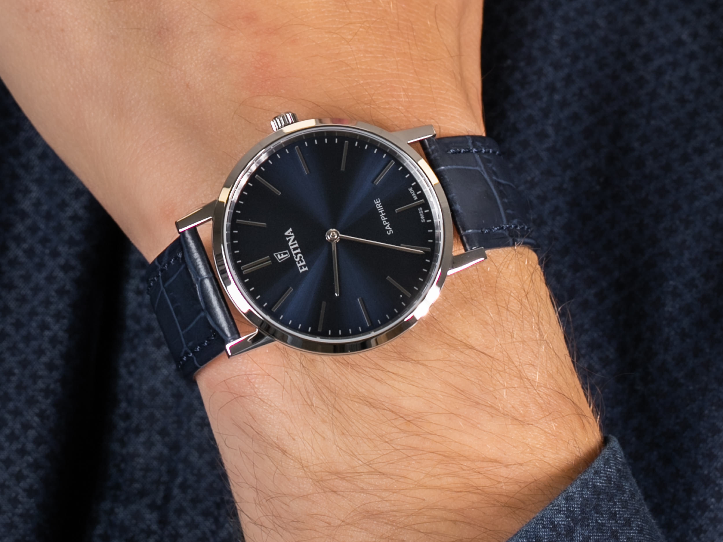 Festina F20012-3 Swiss Made zegarek klasyczny Classic - miniatura 2