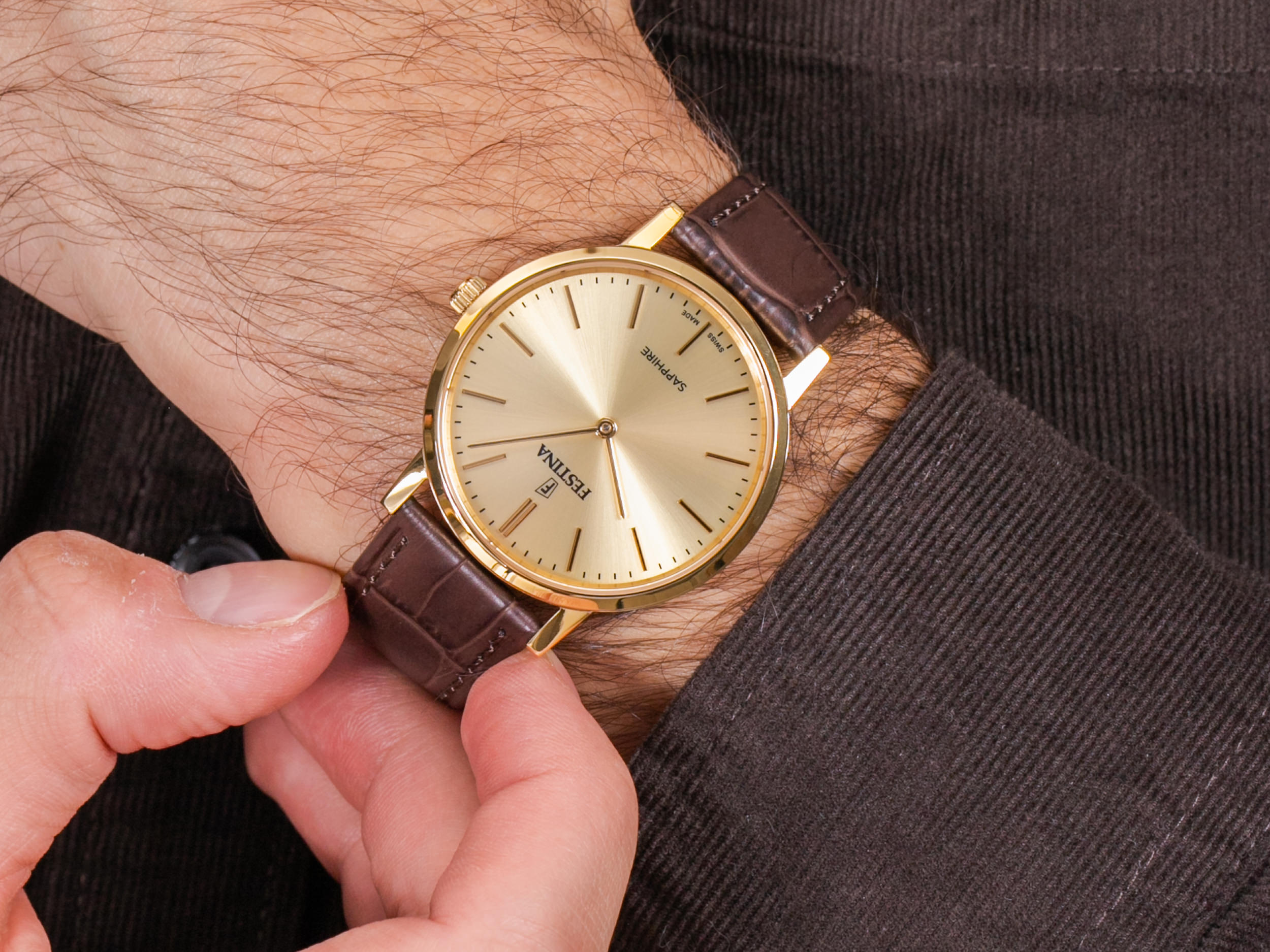 Festina F20016-2 Swiss Made zegarek klasyczny Classic - miniatura 2