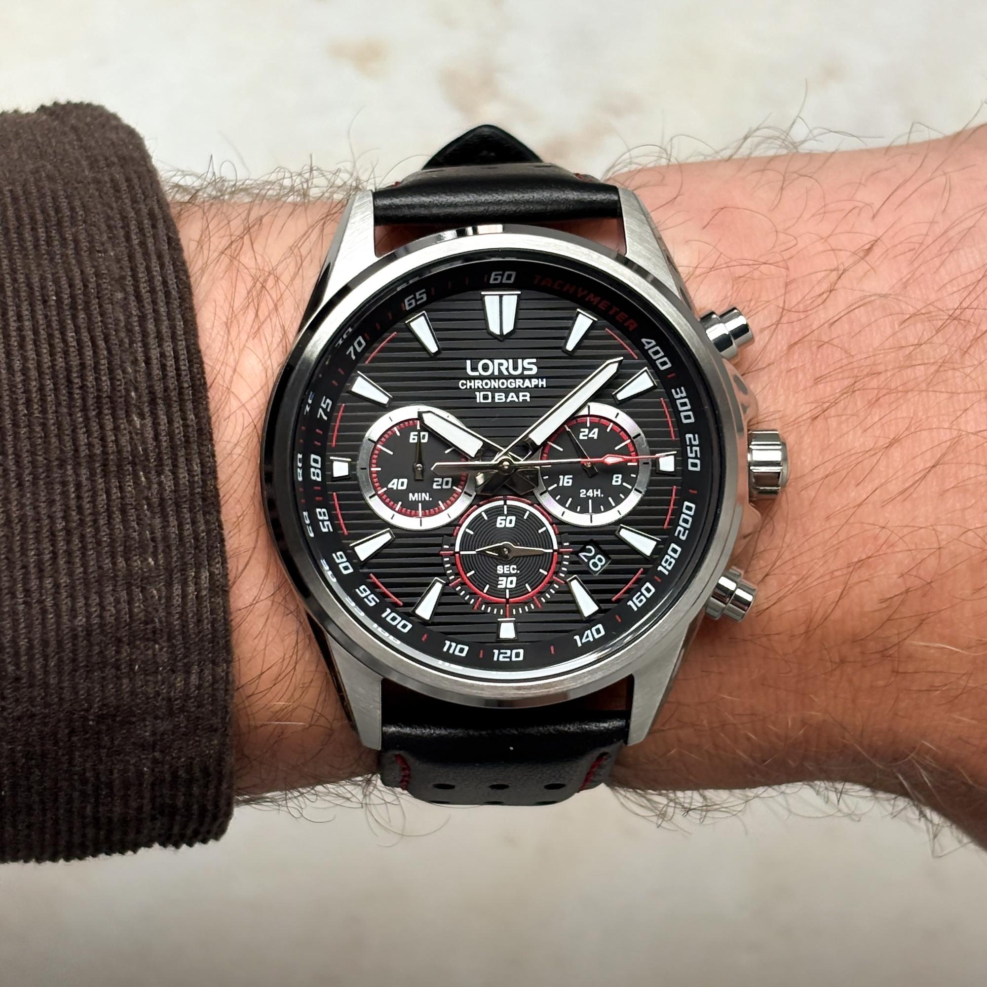 zegarek Lorus RT325LX9 Sports Solar Chronograph męski z tachometr Sportowe - miniatura 7