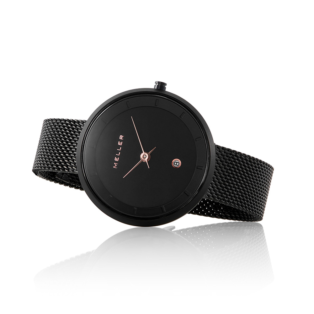 Meller W5NN-2BLACK zegarek damski klasyczny Niara bransoleta
