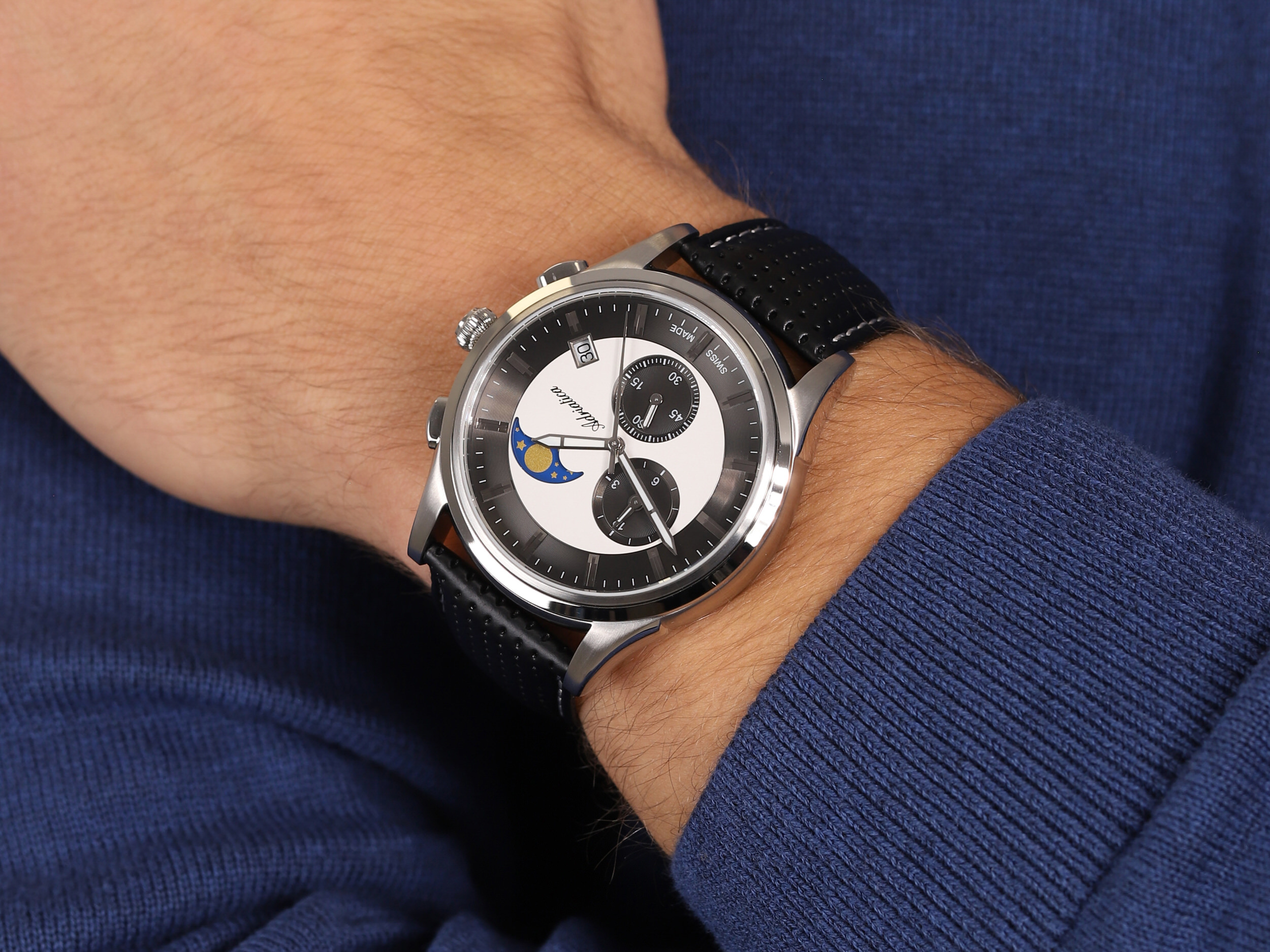 Adriatica A8282.5213CH Moonphase Chronograph zegarek klasyczny Pasek - miniatura 2
