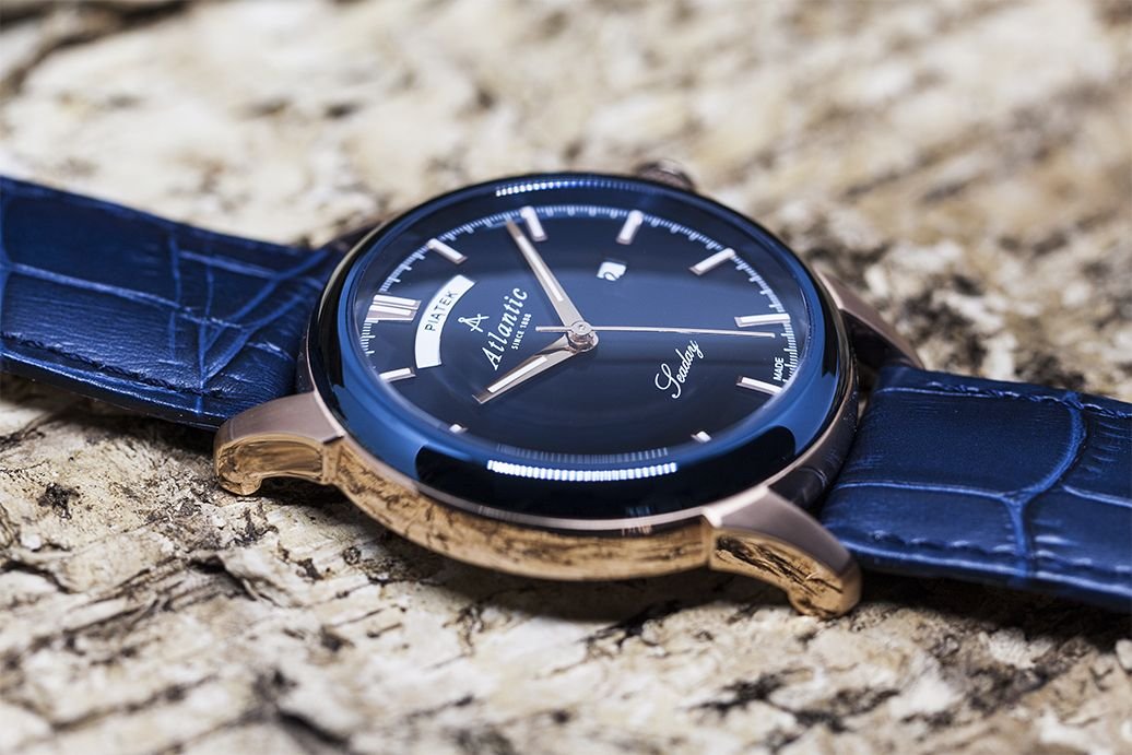 Atlantic 69550.44.51RP zegarek niebieski klasyczny Seaday pasek