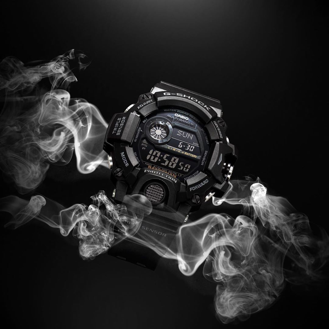 zegarek G-Shock GW-9400-1BER solar męski G-SHOCK Master of G RANGEMAN Black Out