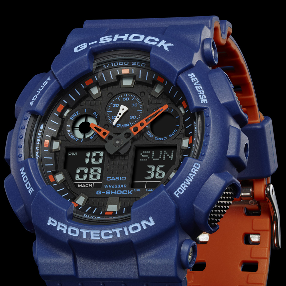 G-Shock GA-100L-2AER męski zegarek G-SHOCK Original pasek