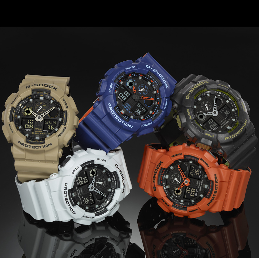 G-Shock GA-100L-8AER męski zegarek G-SHOCK Original pasek