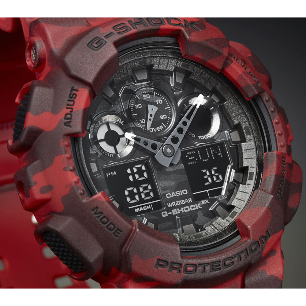 G-Shock GA-100CM-4AER męski zegarek G-SHOCK Style pasek