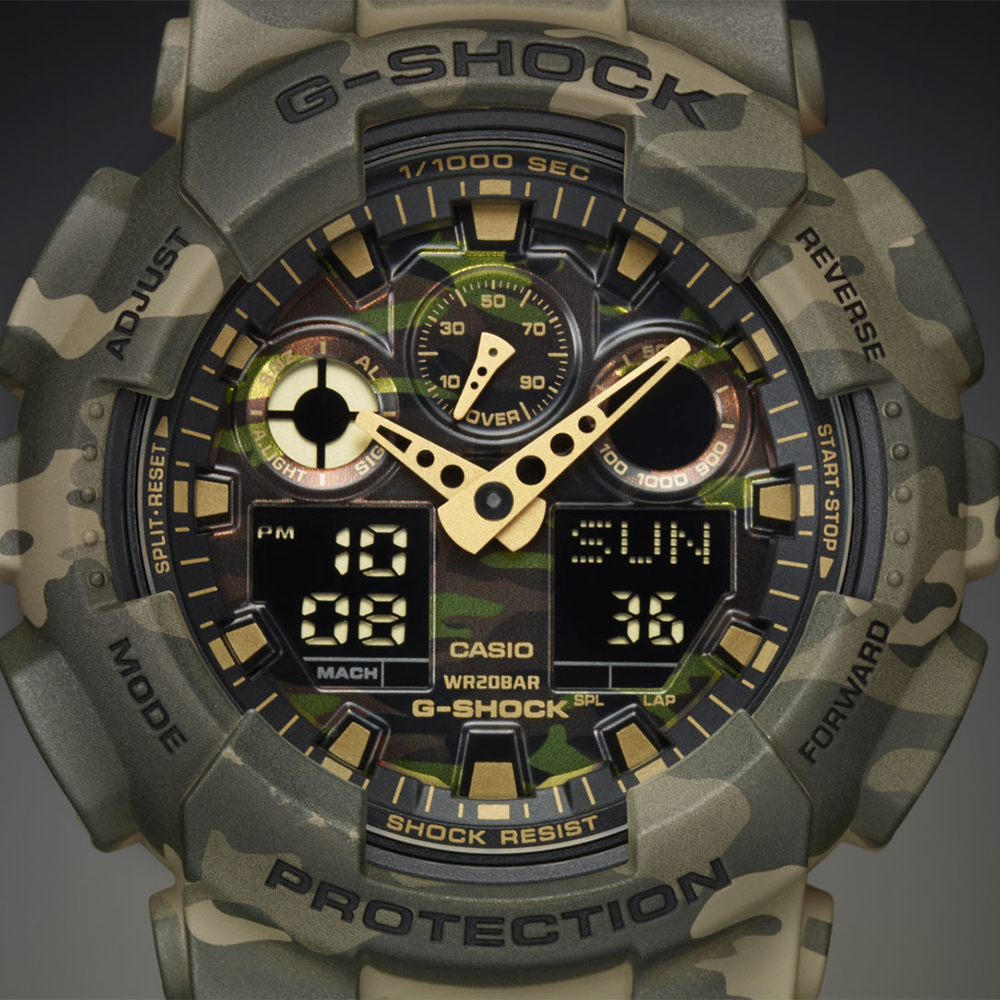 zegarek G-Shock GA-100CM-5AER kwarcowy męski G-SHOCK Style CAMOUFLAGE