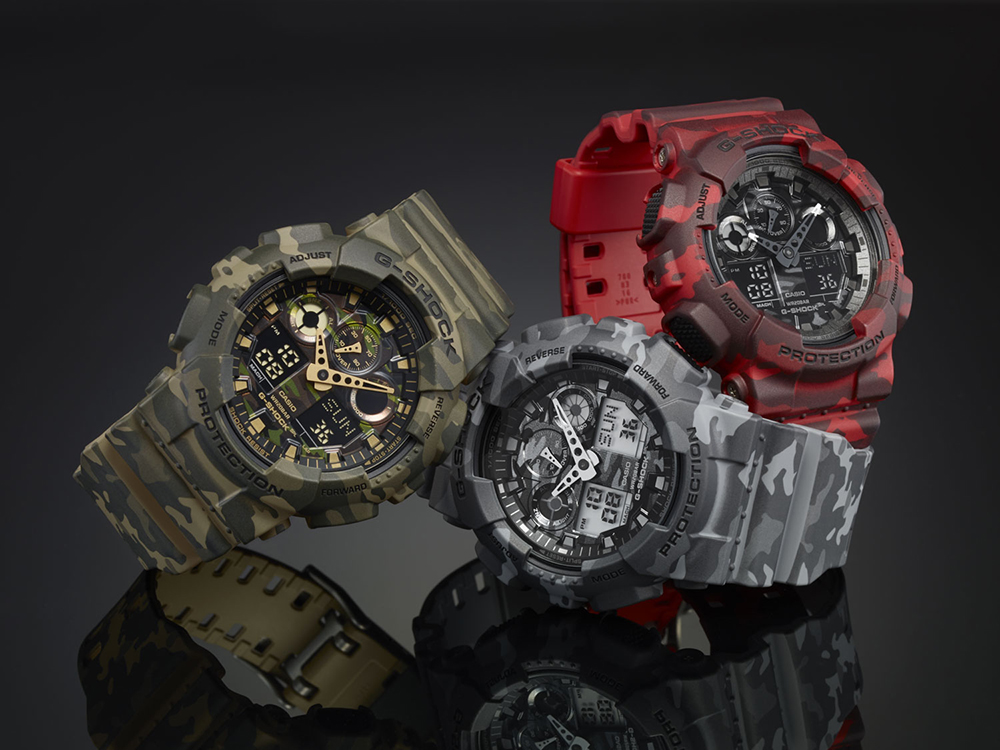 G-Shock GA-100CM-5AER G-SHOCK Style CAMOUFLAGE zegarek męski sportowy mineralne