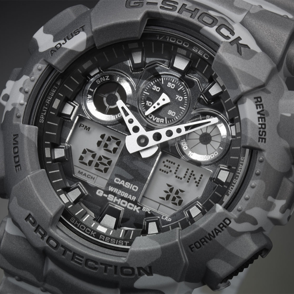 G-Shock GA-100CM-8AER męski zegarek G-SHOCK Style pasek