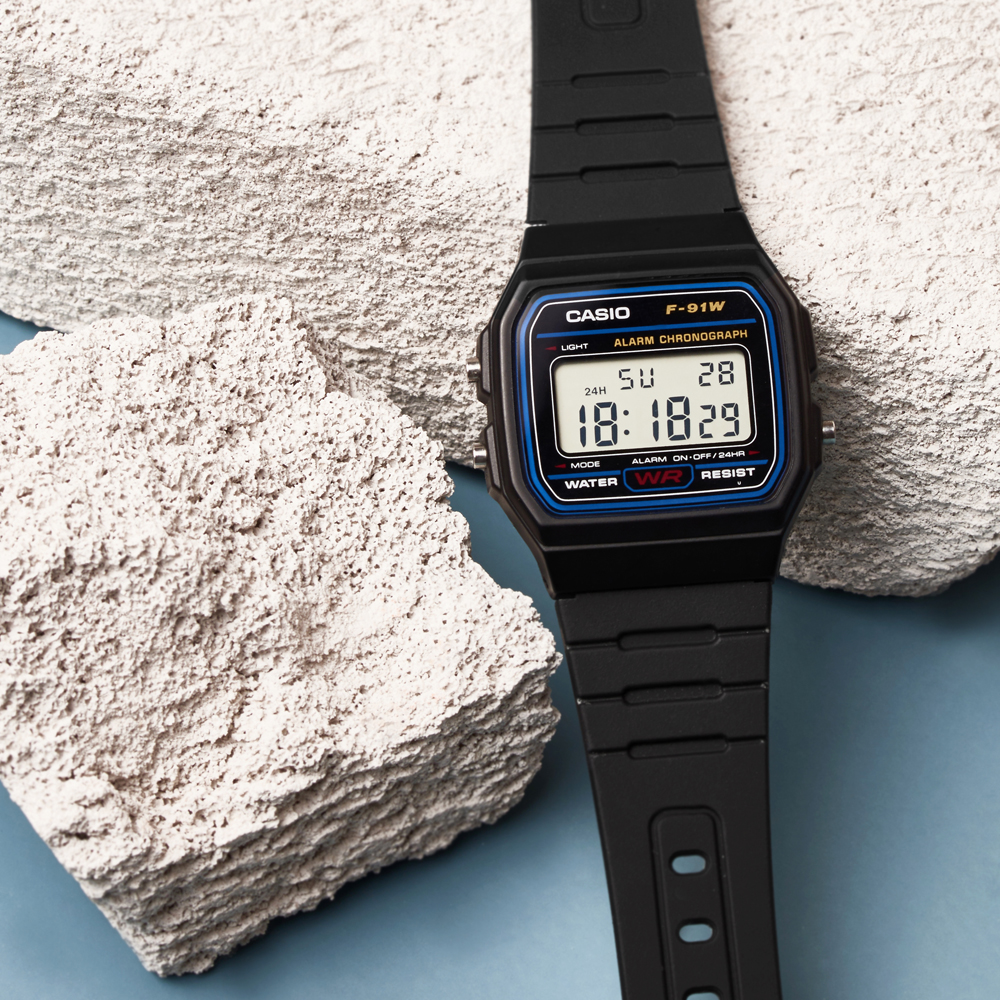 Casio Vintage F-91W-1YER zegarek dla dzieci Retro