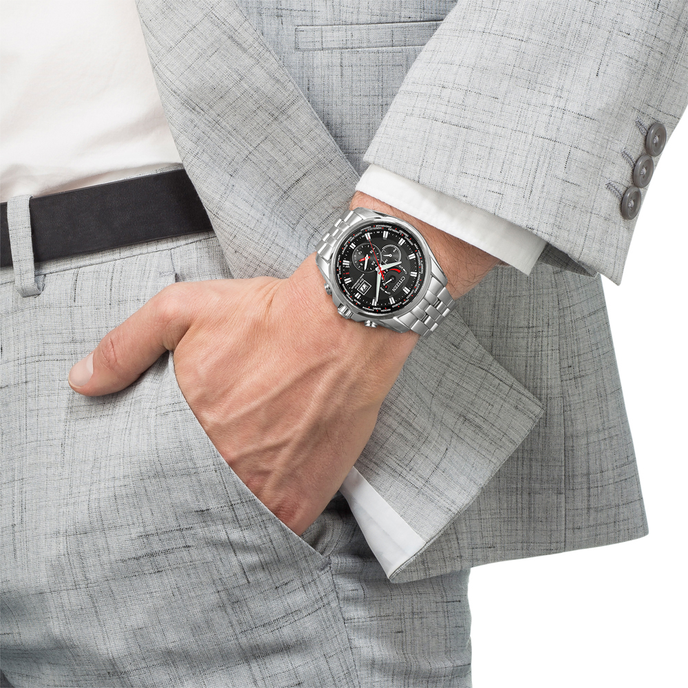 zegarek Citizen AT9030-55E srebrny Radio Controlled