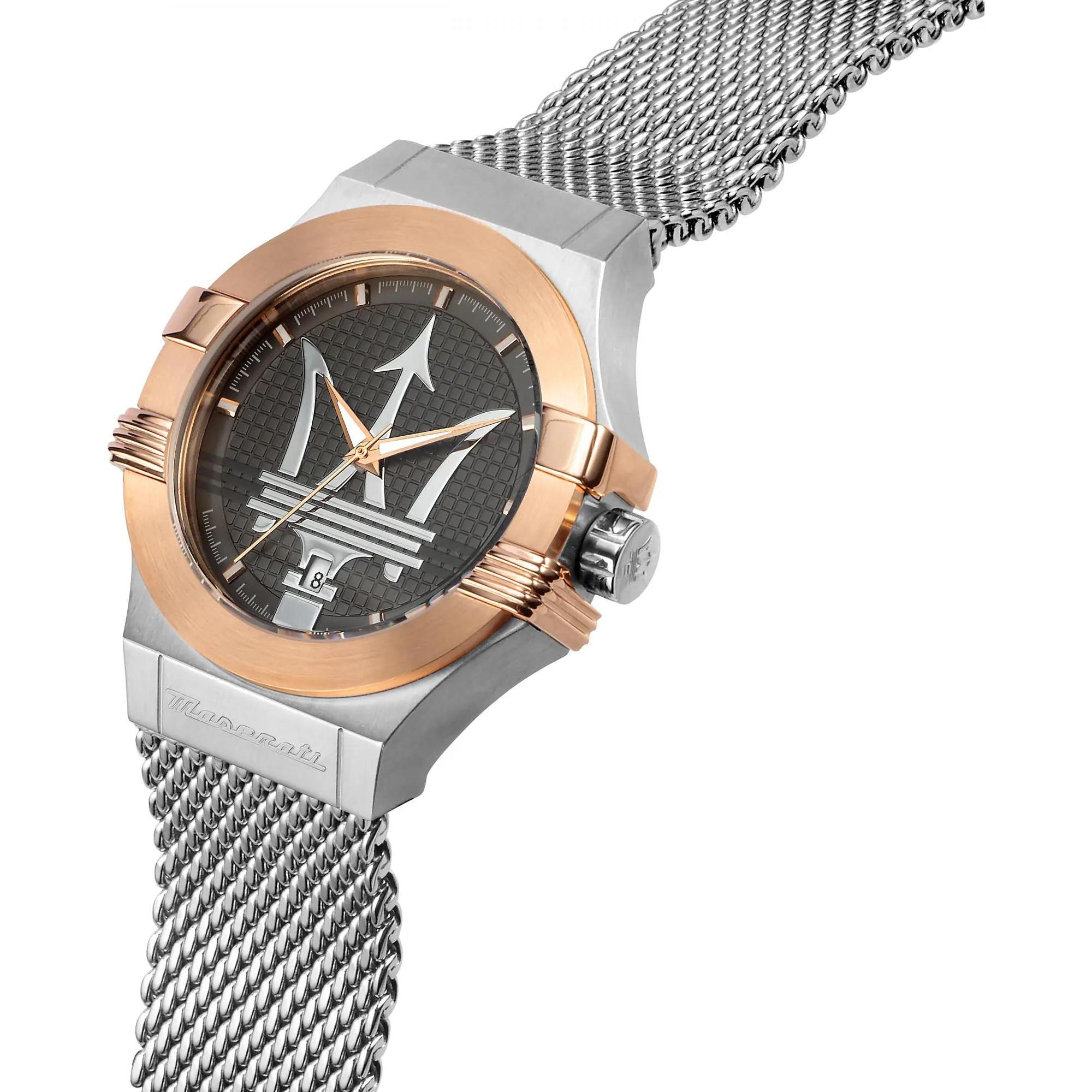 Maserati R8853108007 zegarek srebrny elegancki Potenza bransoleta