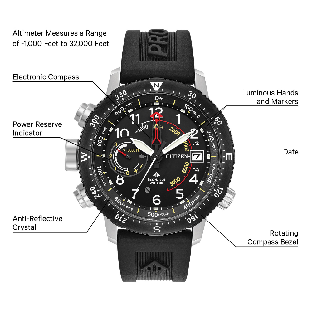 zegarek Citizen BN4044-15E PROMASTER ECO-DRIVE SKY ALTICHRON DIVER Promaster mineralne - miniatura 5