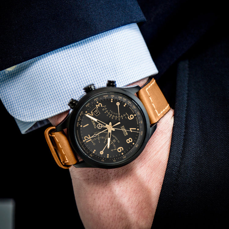 Timex T2N700 Intelligent Quartz Intelligent Quartz Fly-Back Chronograph zegarek męski klasyczny mineralne - miniatura 3