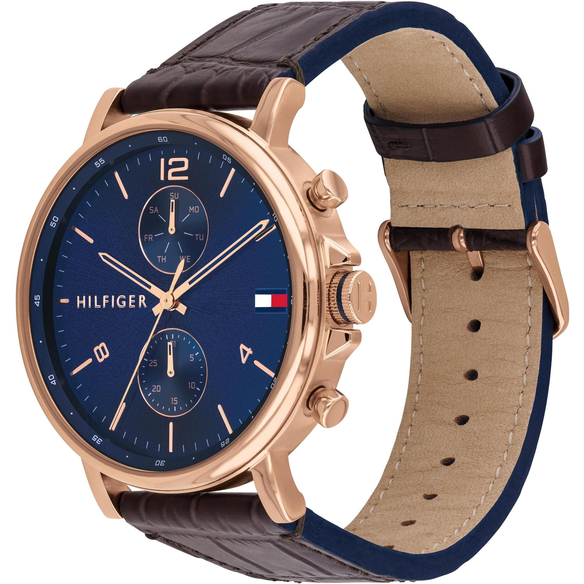 Tommy Hilfiger 1710418 zegarek różowe złoto klasyczny Męskie pasek