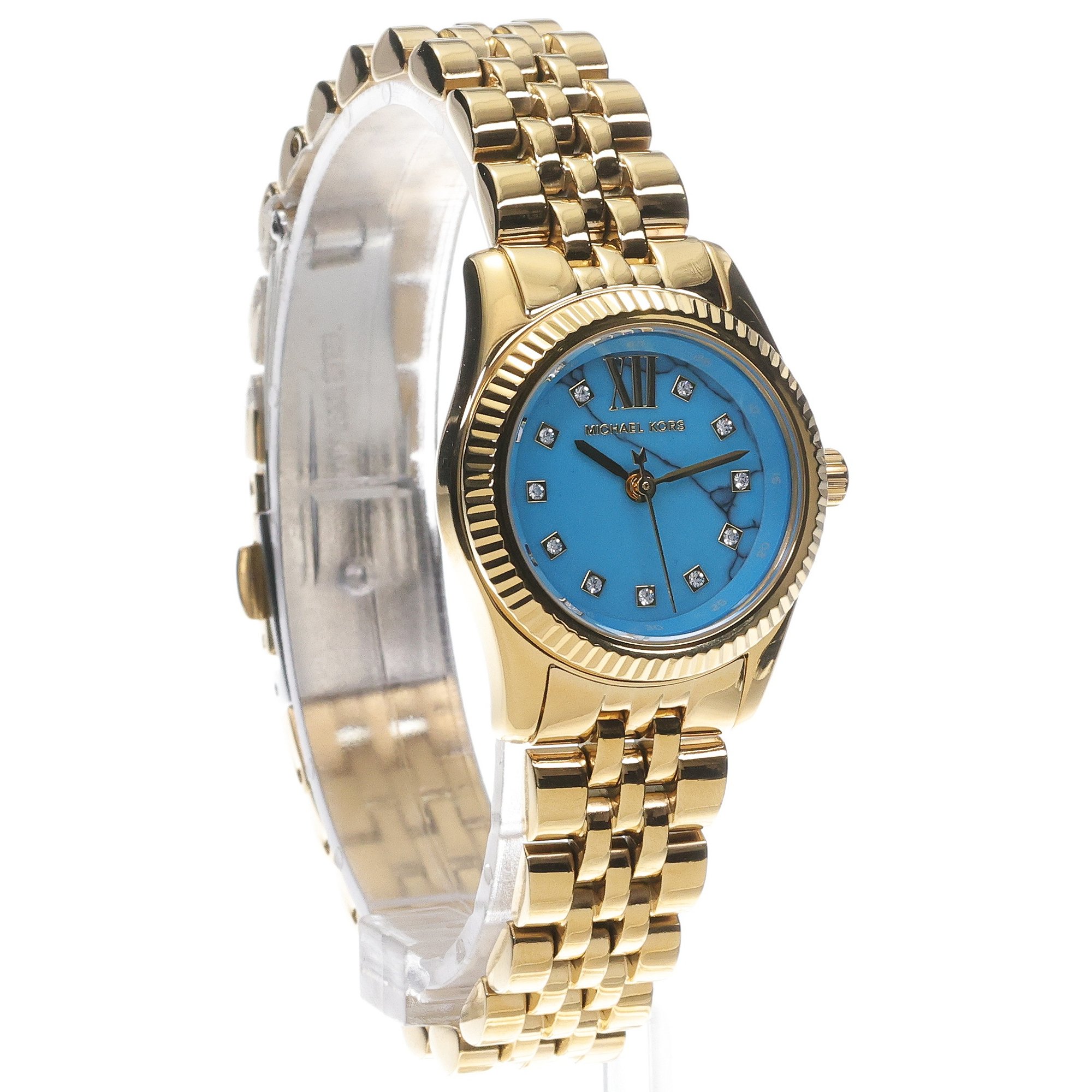 zegarek Michael Kors MK4813 kwarcowy damski Damskie LEXINGTON Gold Stainless Steel 26mm - miniatura 3