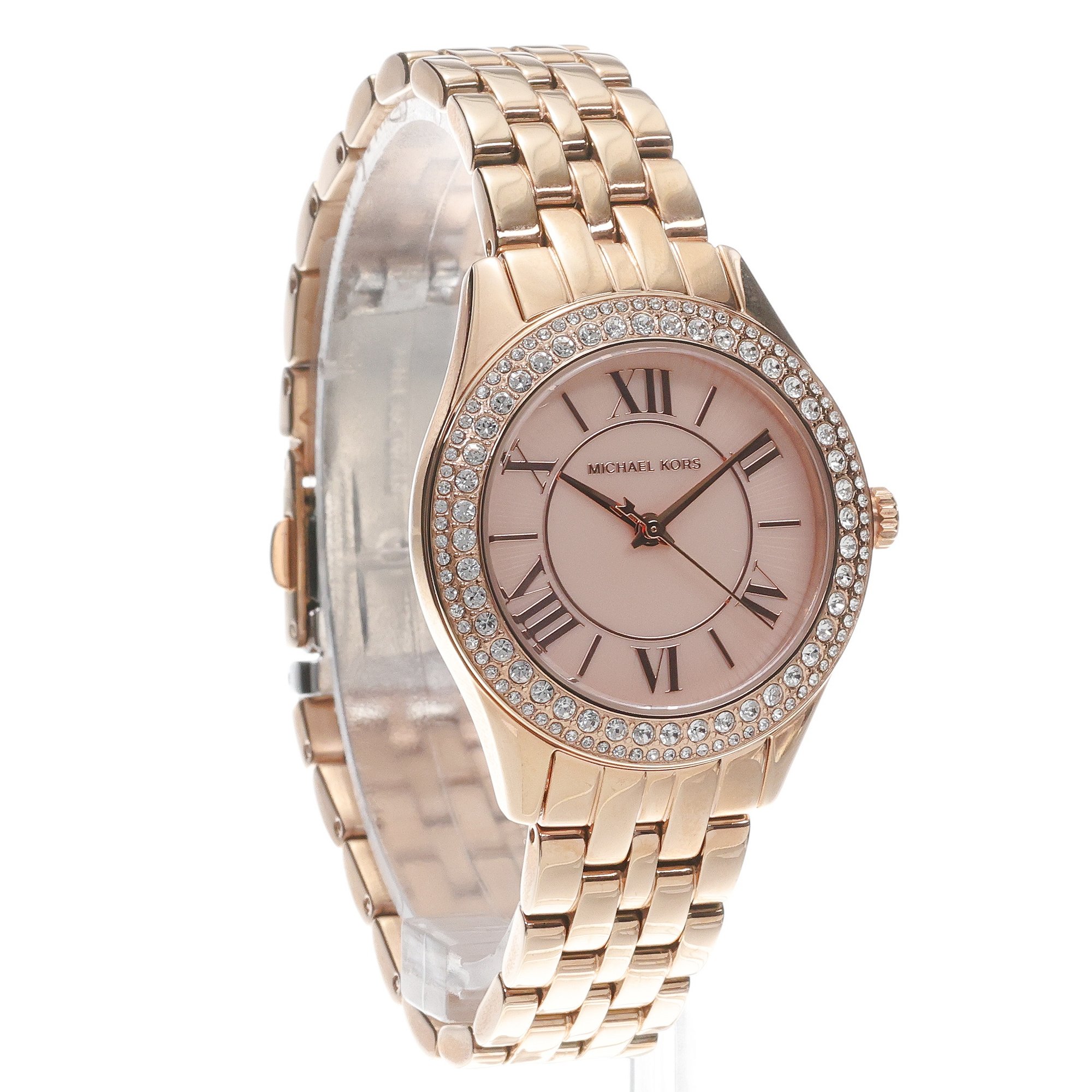 zegarek Michael Kors MK4845 kwarcowy damski Damskie HARLOWE Rose Gold Stainless Steel 33mm