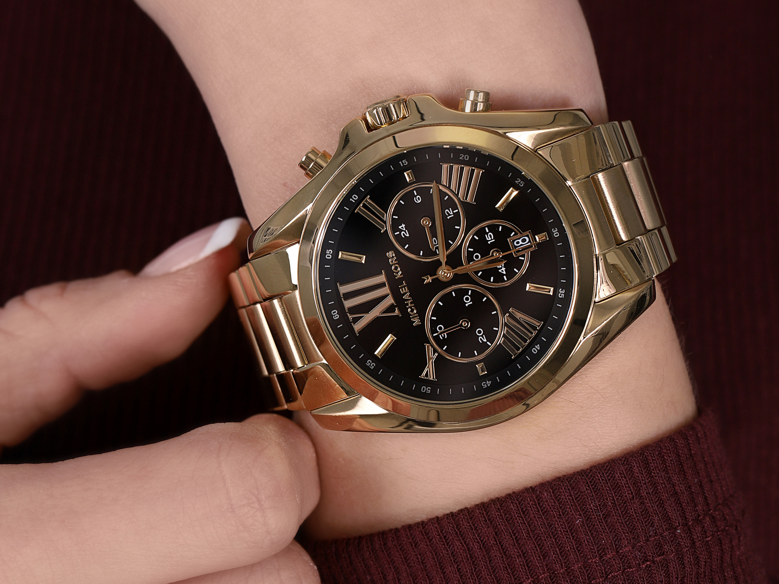 zegarek Michael Kors MK5739 złoty Bradshaw - miniatura 2