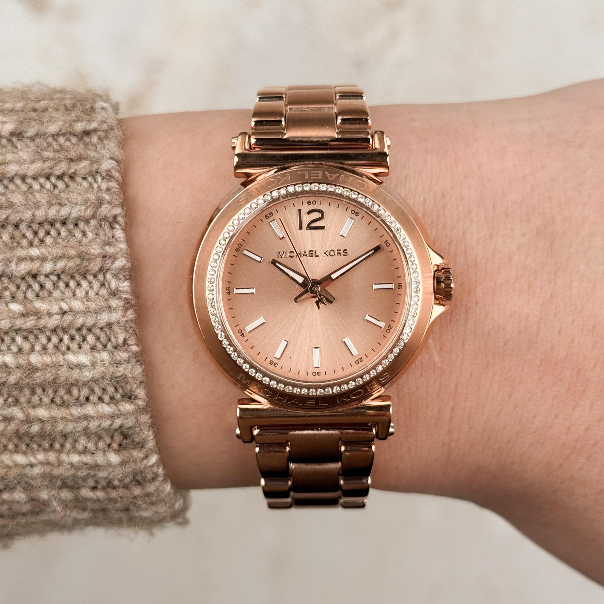 zegarek Michael Kors MK7491 kwarcowy damski Damskie MAREN Rose Gold Stainless Steel 33mm - miniatura 10