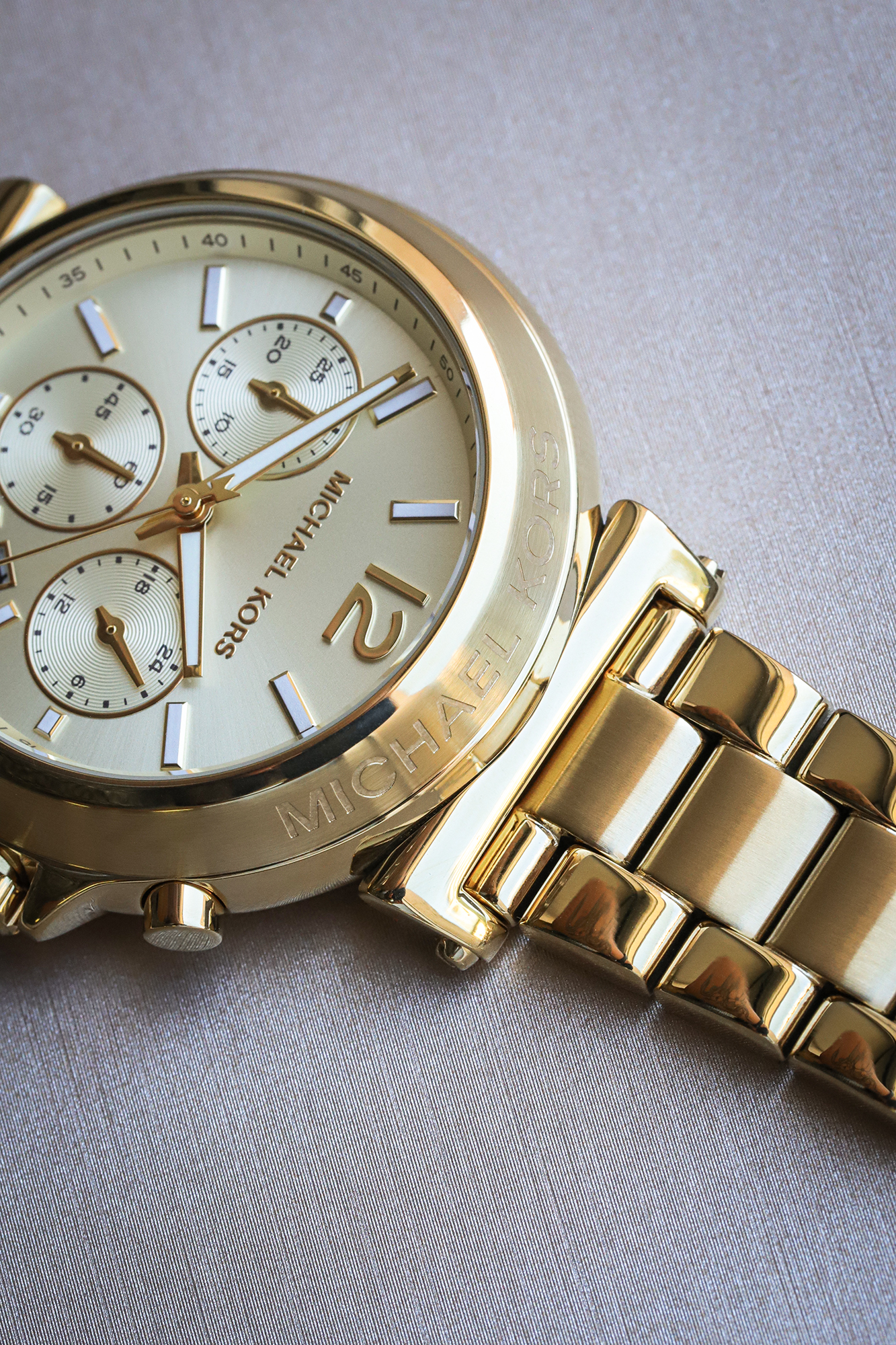 zegarek Michael Kors MK7493 kwarcowy męski Damskie MAREN Gold Stainless Steel 40mm - miniatura 4