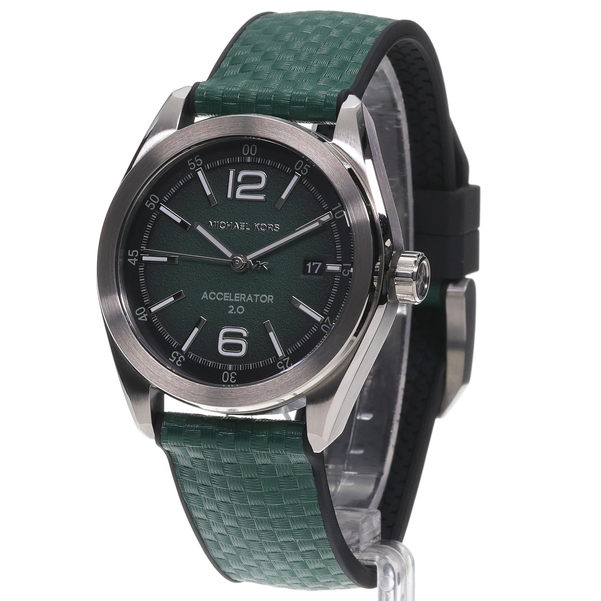 zegarek Michael Kors MK9173 kwarcowy męski Męskie ACCELERATOR 20 Green Strap 42mm - miniatura 2