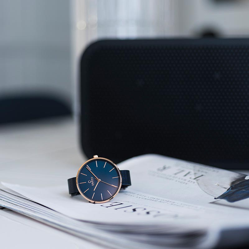 zegarek Obaku Denmark V211LXVLML MYNTE - OCEAN Slim mineralne - miniatura 9