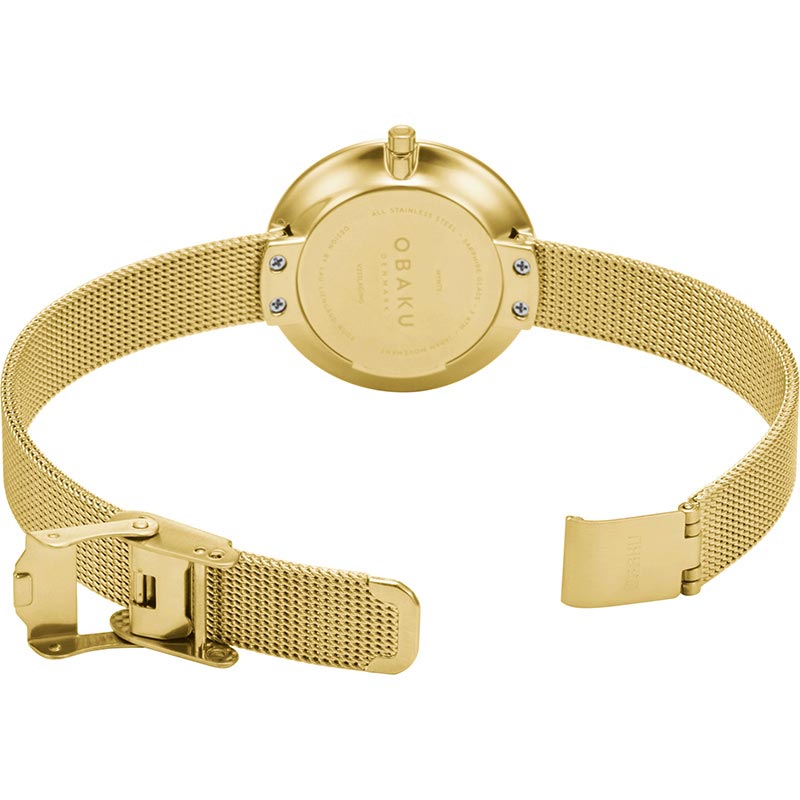 zegarek Obaku Denmark V233LXGIMG kwarcowy damski Slim NOTAT - GOLD - miniatura 5