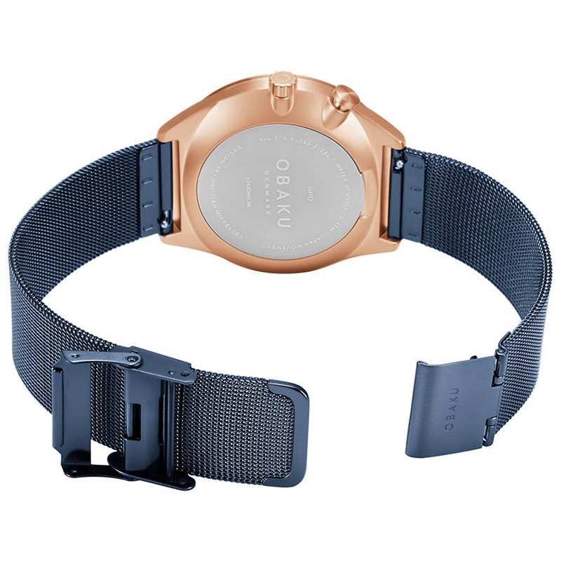 Obaku Denmark V242GMVLML zegarek różowe złoto klasyczny Slim bransoleta