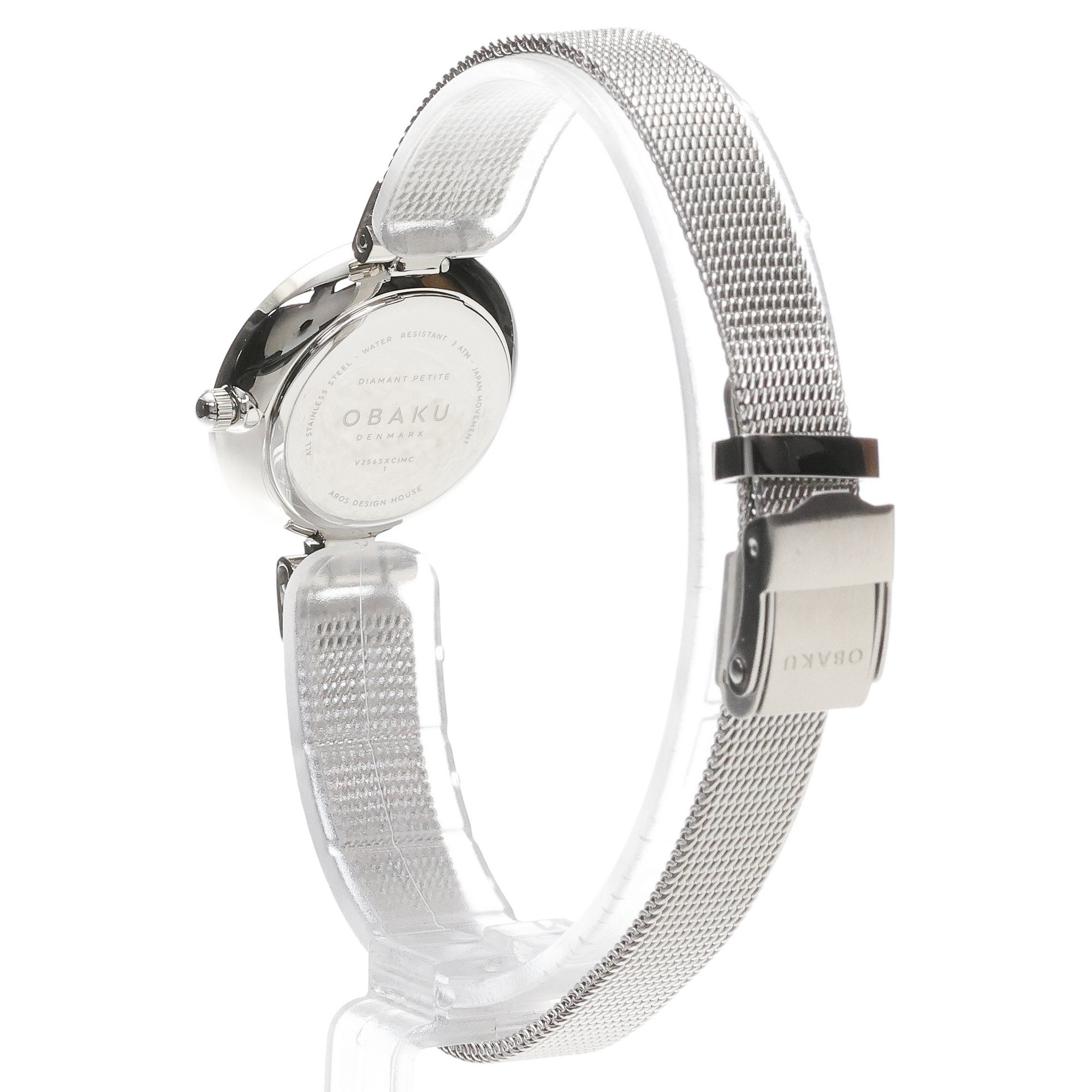 zegarek Obaku Denmark V256SXCIMC kwarcowy damski Damskie DIAMANT PETITE - STEEL - miniatura 4