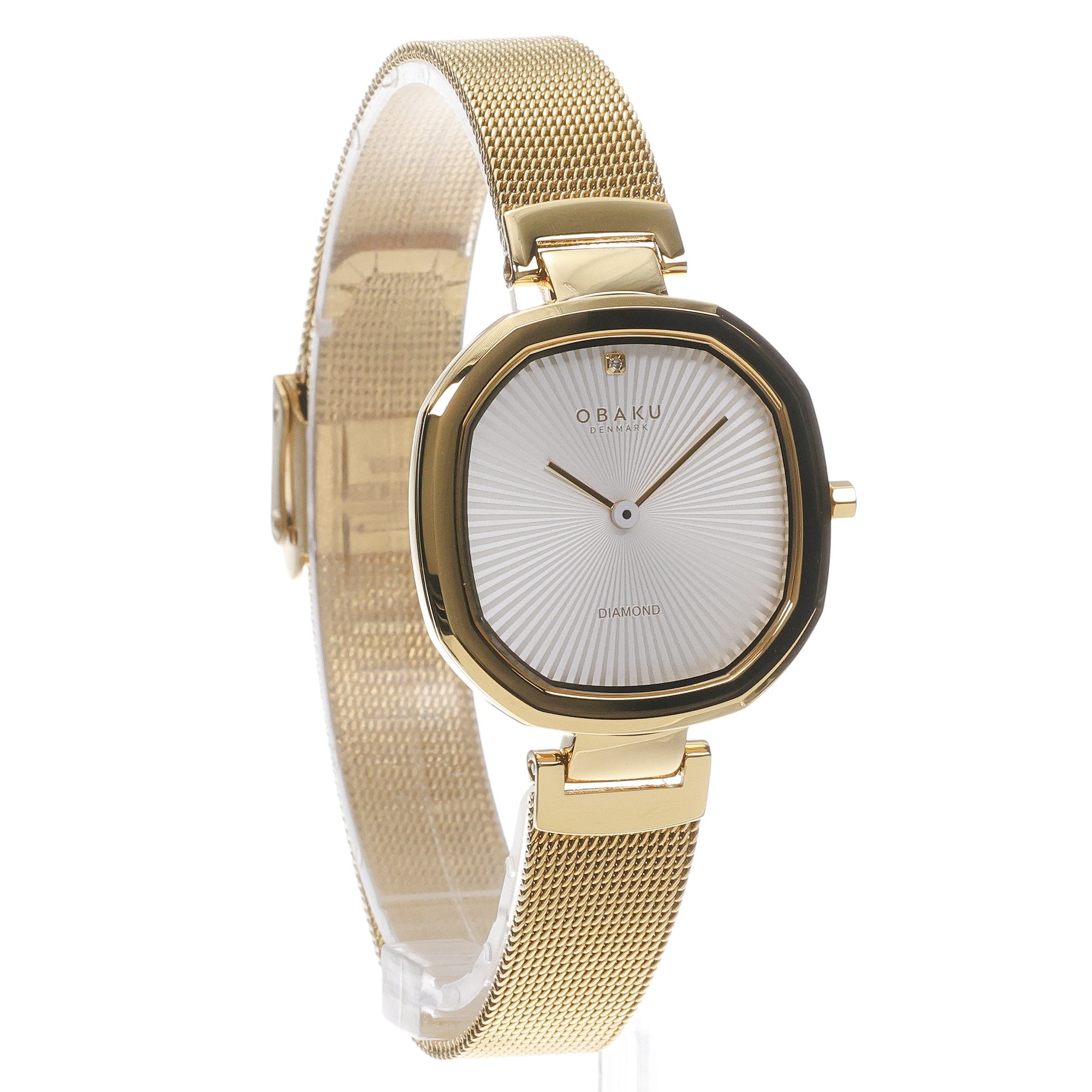 zegarek Obaku Denmark V277LXGIMG kwarcowy damski Damskie Brilliant - Gold - miniatura 3